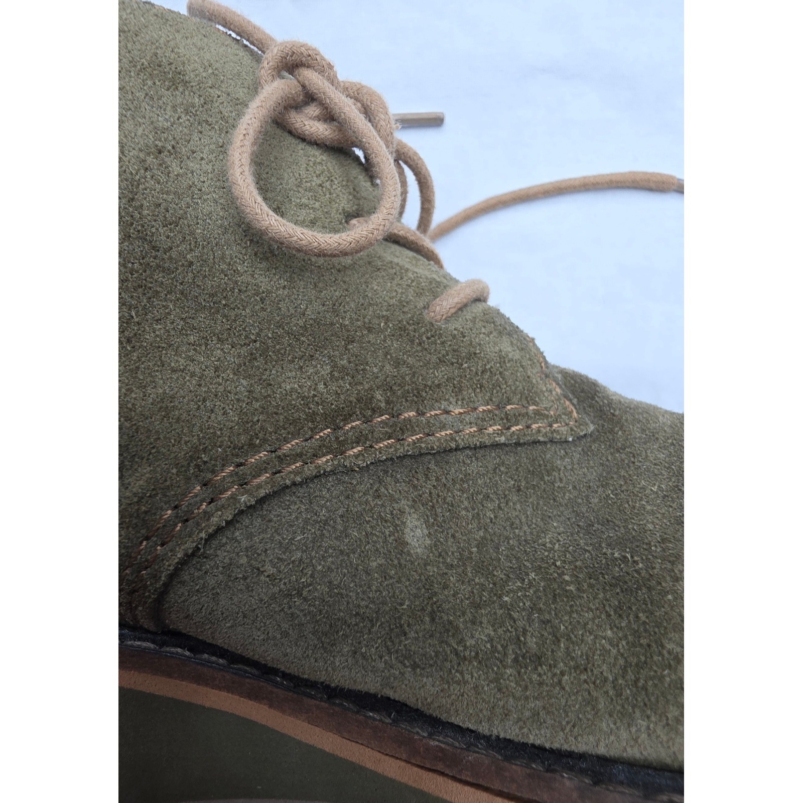 Sofft Women Olive Green Suede Wedge Chukka Boots 1432129 Size 8.5M