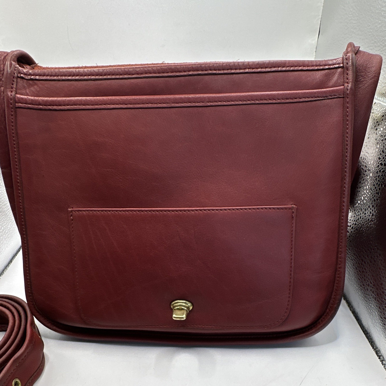 vintage red Coach Stewardess Bag (#9525)