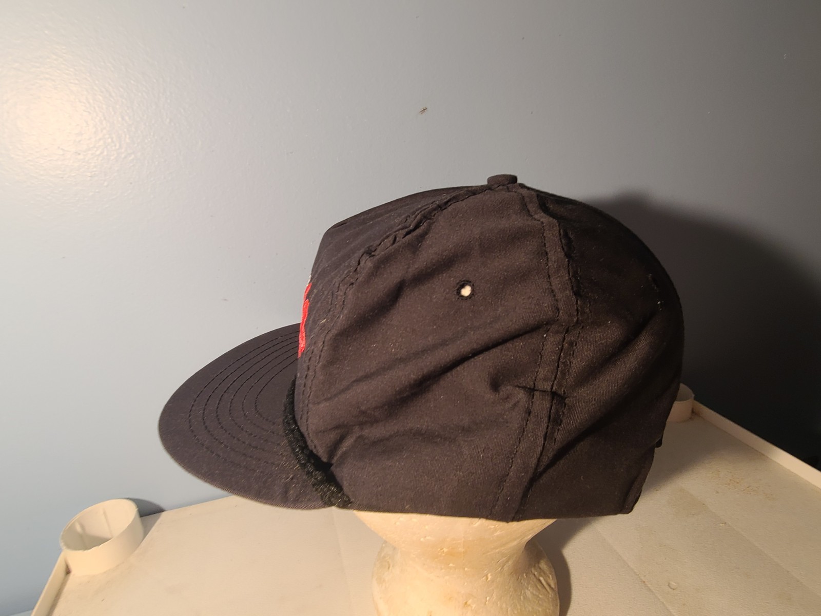 90s Days Of Thunder Hat Snapback Cap Black Pink USA Made