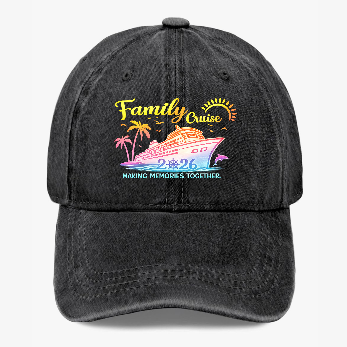Family Cruise 2026 Baseball Hat Vacation Trip Matching Dad Cap 7 Colors