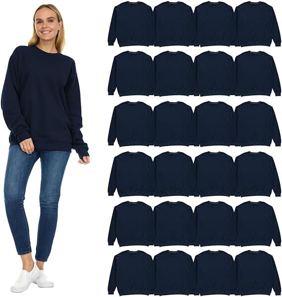 BILLIONHATS Bulk Wholesale Womens Oversized Crew Neck Sweatshirts for Charities
