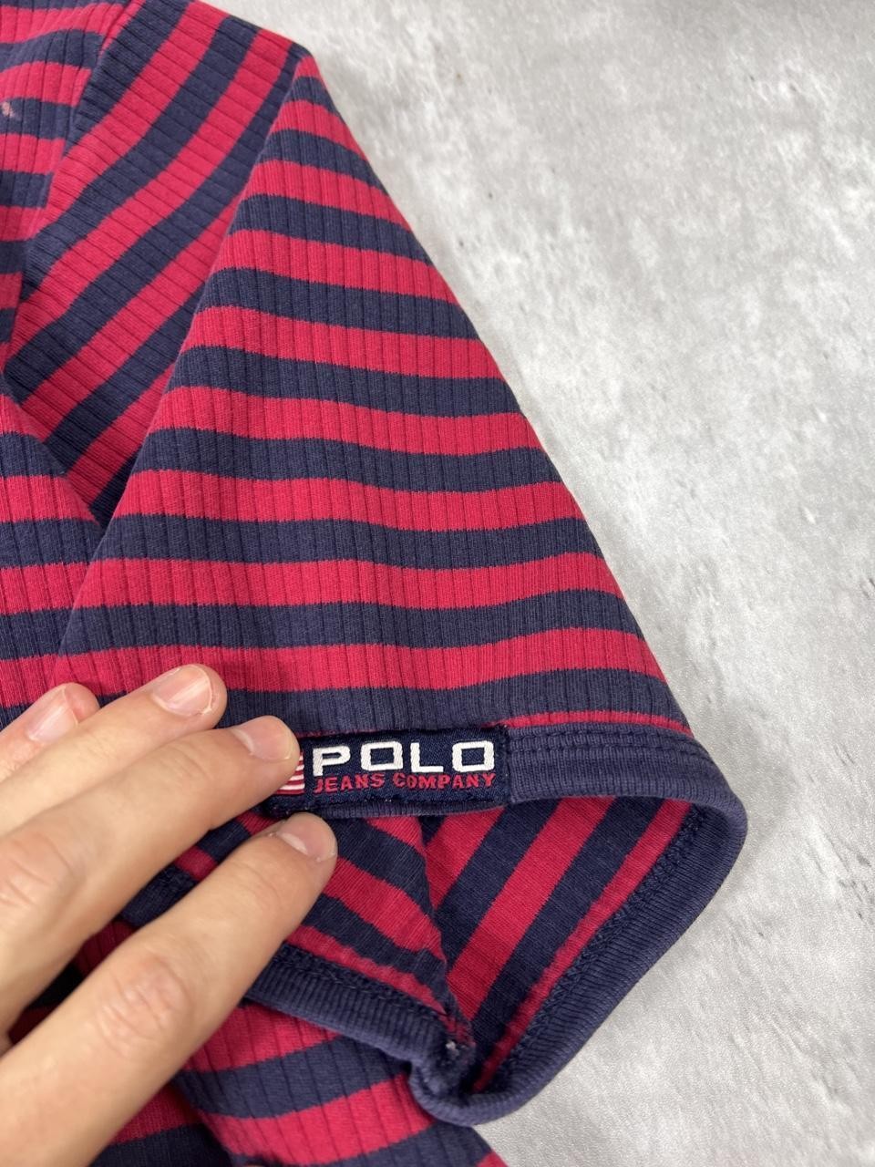 Vintage Striped T Shirt Polo Jeans Co Ralph Lauren Red