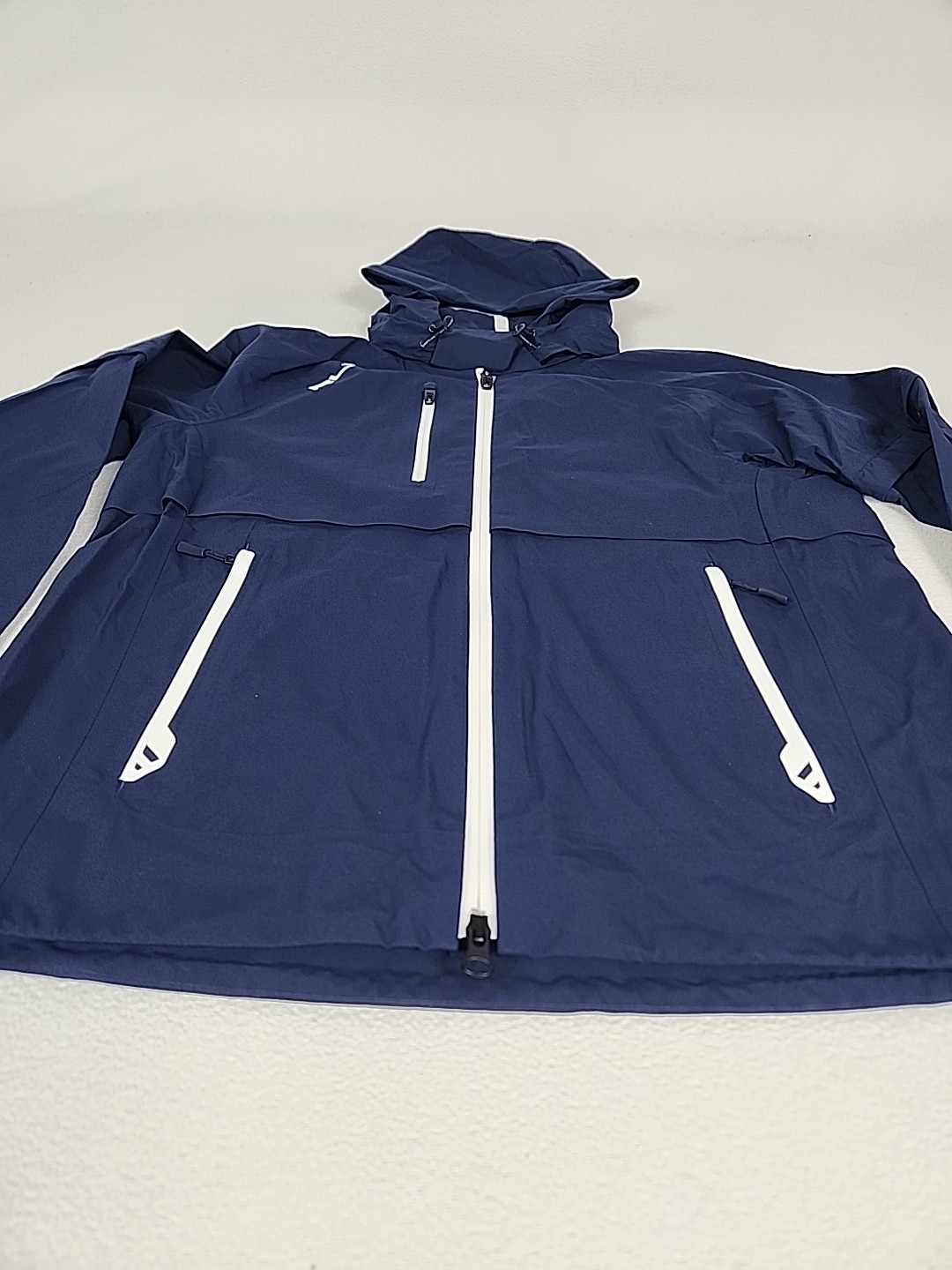 Ralph Lauren RLX Waterproof Hooded Golf Jacket Women’s M Navy Blue Raglan $398-