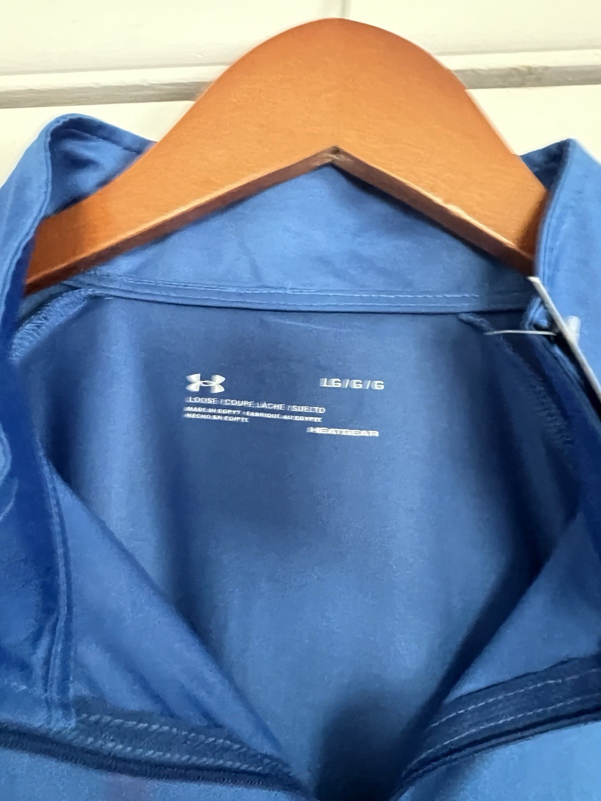 Under Armour Men Large Royal Blue Tech 1/4 Zip Pullover HeatGear Loose NWT LG
