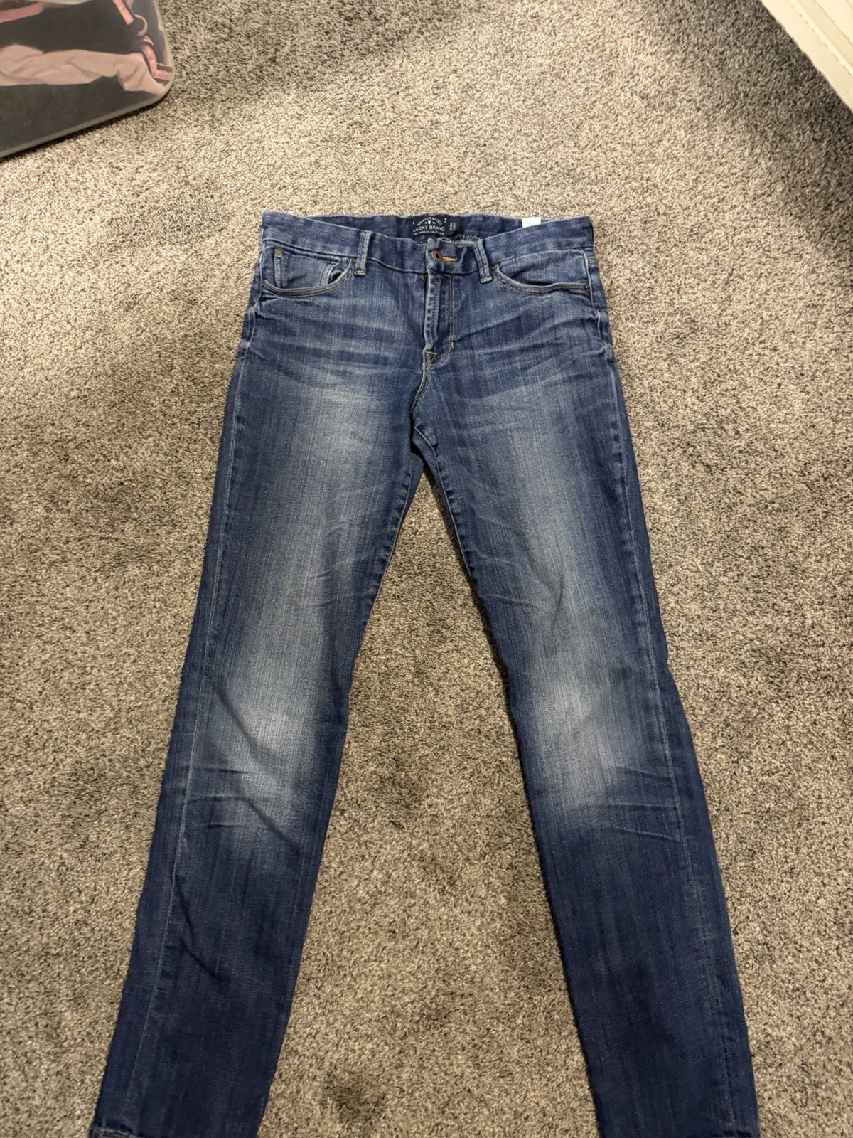Lucky Brand Sweet Mid-Rise Straight Jeans Blue Medium Wash 5-Pocket Size 10L/30