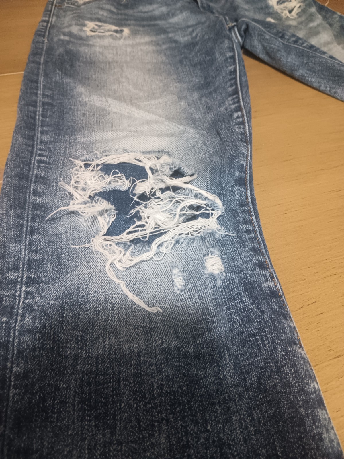 American Eagle AirFlex Jeans Mens 30×32 Distressed Ripped Blue Denim Stretch