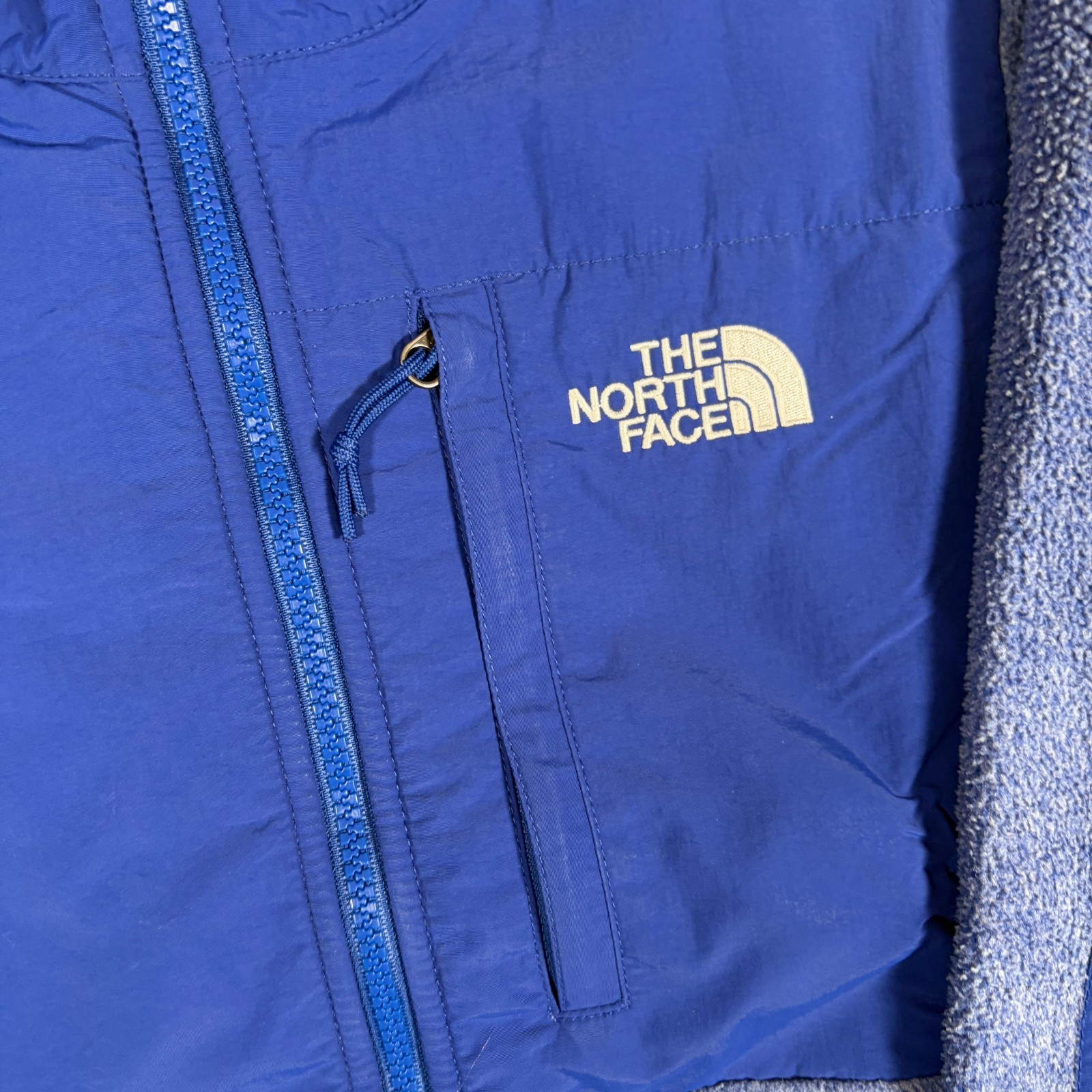 The North Face Denali Fleece Jacket Womens Small Blue Full Zip Mock Neck