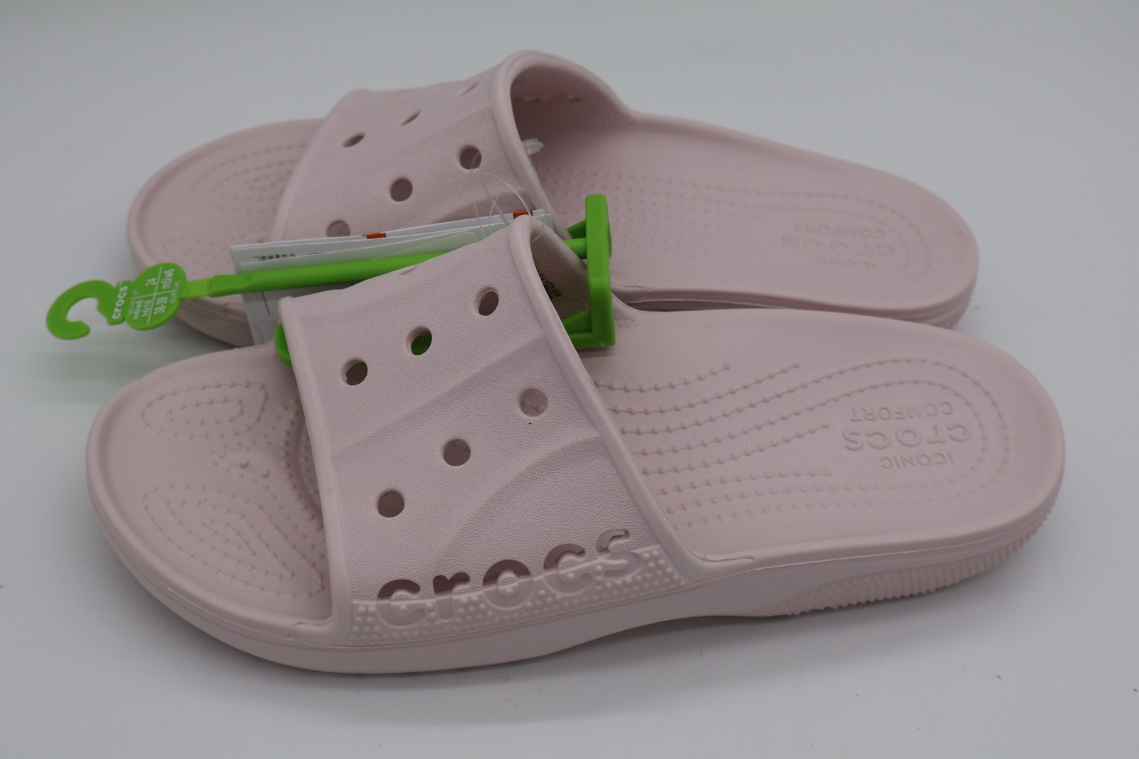 Crocs Baya Slide Sandals Cobblestone Tan & Off Pink Unisex M-6/W-8 Lot of 2