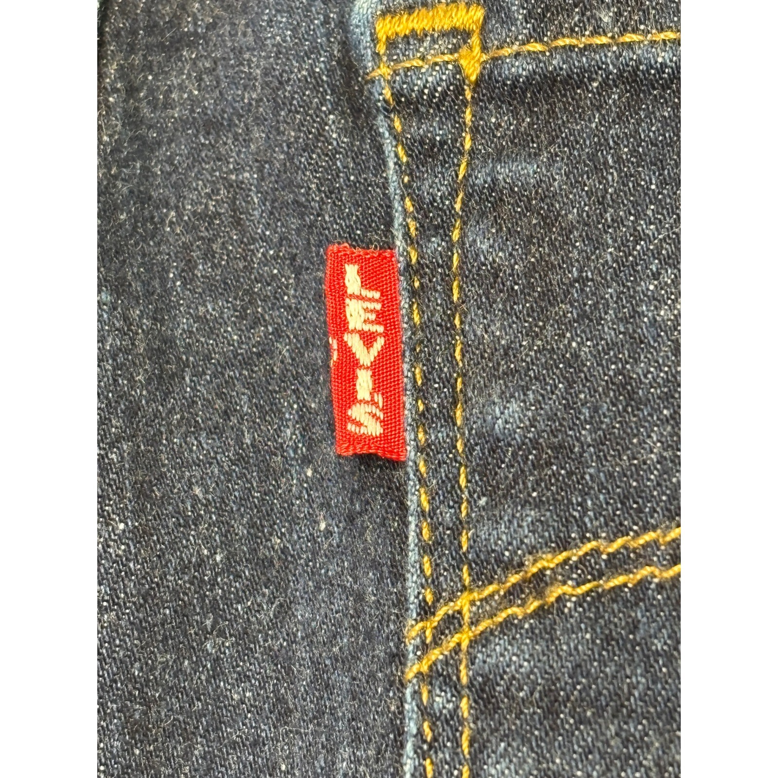 Levi Strauss Premium Big E 314 Shaping Straight Dark Denim Jeans Women 33X31