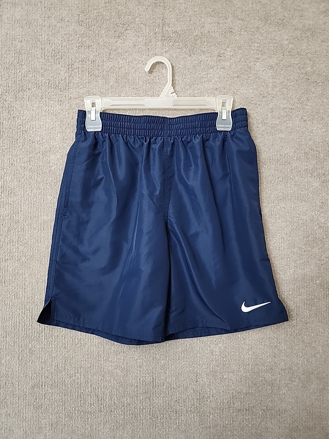 Nike 7″ Core Volley Swim Shorts Men S Navy Blue Pull On Mesh Lined DrawstringNEW