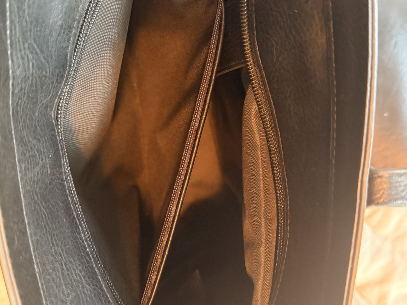 BEIS Large Black Work Tote Bag Zip Closure Detachable Shoulder Strap