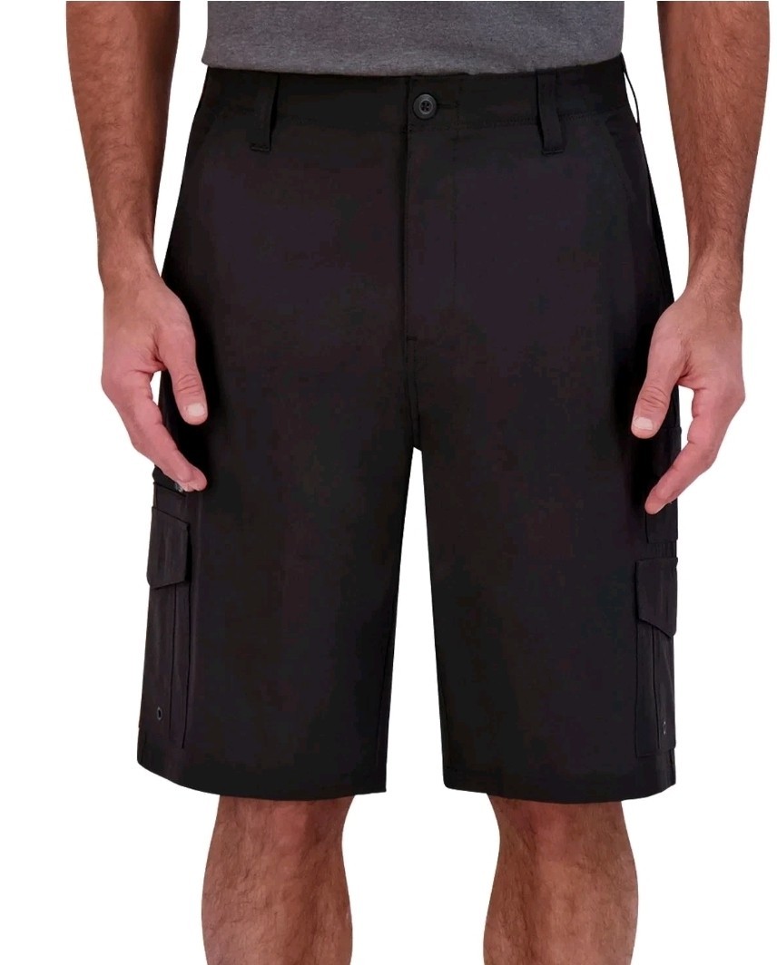 IRON Clothing Men’s Flex Waistband Stretch Hybrid t Cargo Short size 34