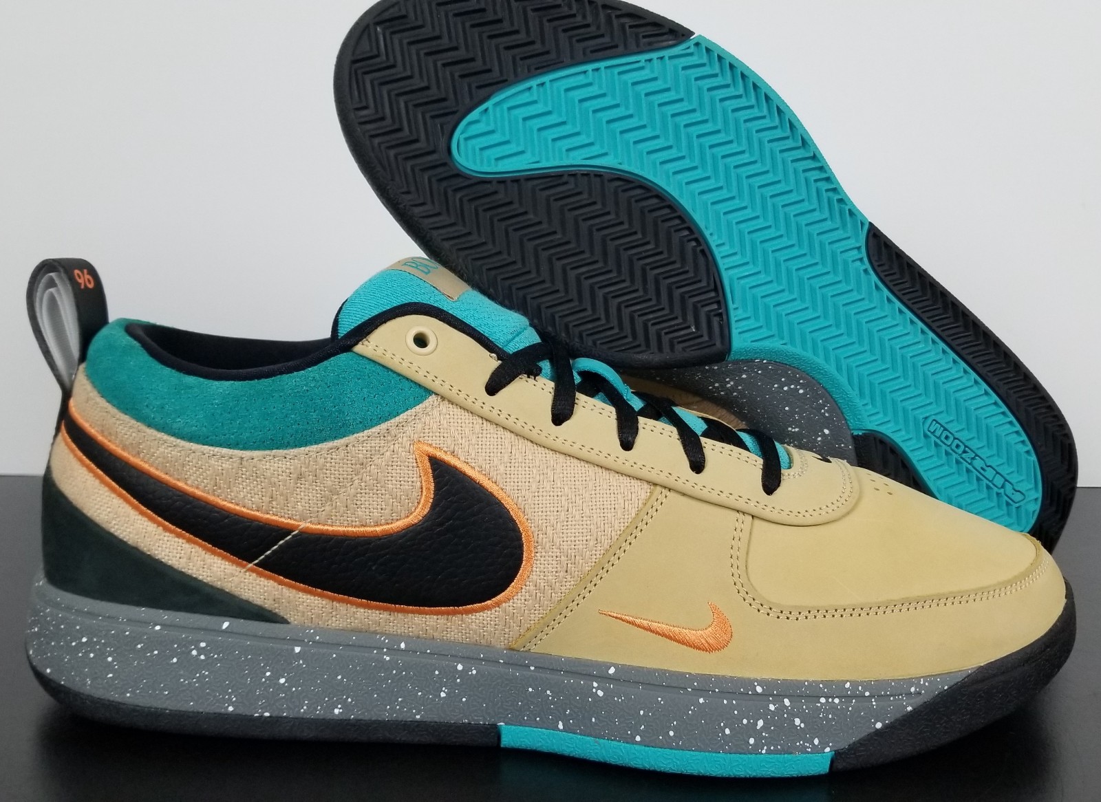 NIKE BOOK 1 SE “MOWABB” SESAME TAN BLACK ORANGE GREEN RARE IF2406-200 (SIZE 16)