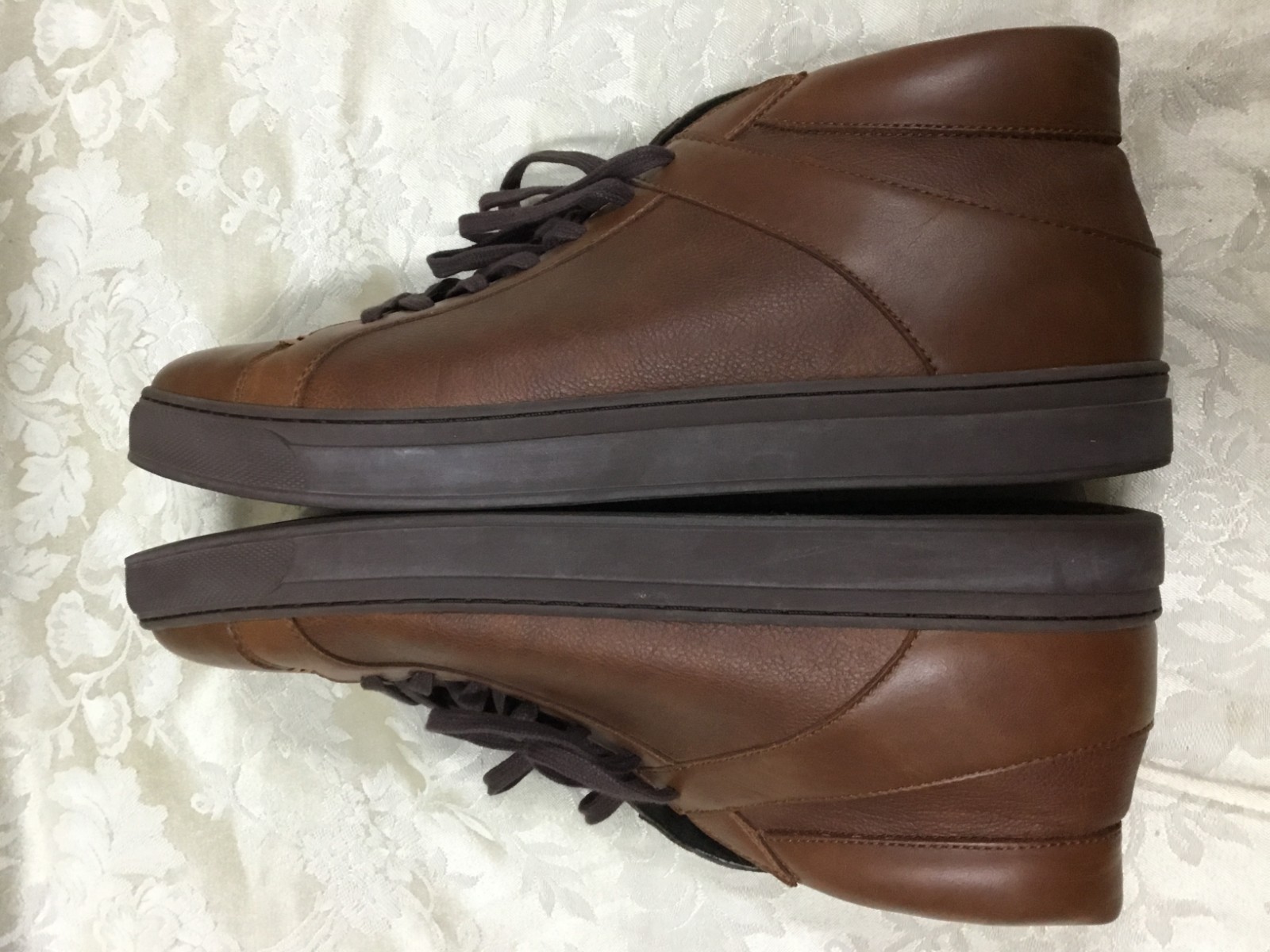 brown mid-top shoe 12 casuel work school lace oxford chukka boot sneaker comfort