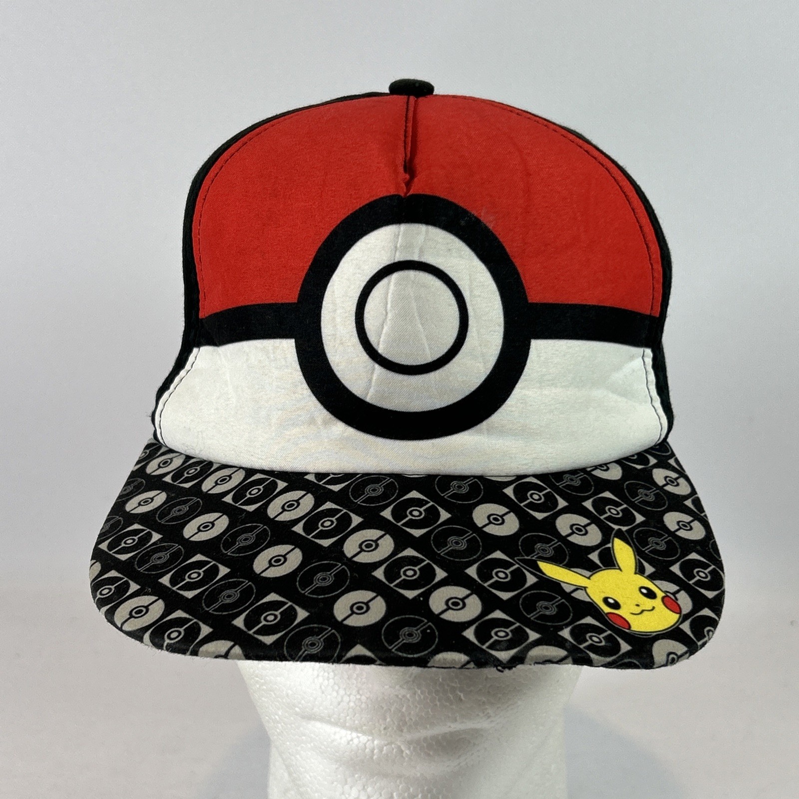 Pokemon Trainer Ash Ketchum Red Snapback Hat Cap Poke Ball (YOUTH OSFM) 2020