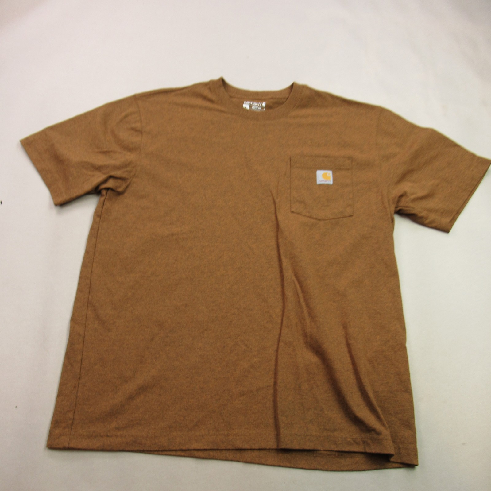 Carhartt Men’s K87 Pocket T-Shirt Loose Fit Short Sleeve Heather Brown Size L