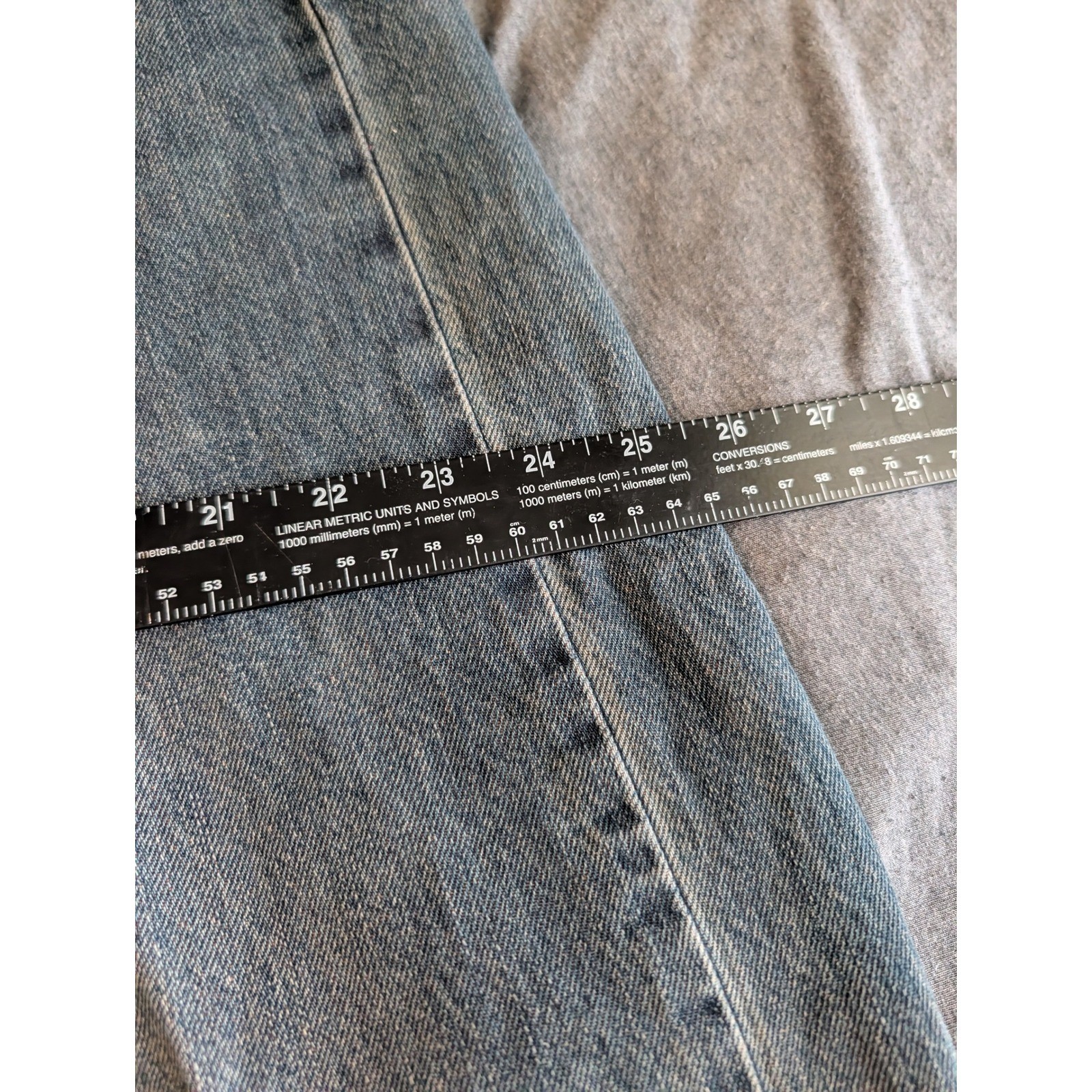 Levis 555 Relaxed Straight Leg Jeans Mens 42×32 Medium Wash Blue Denim