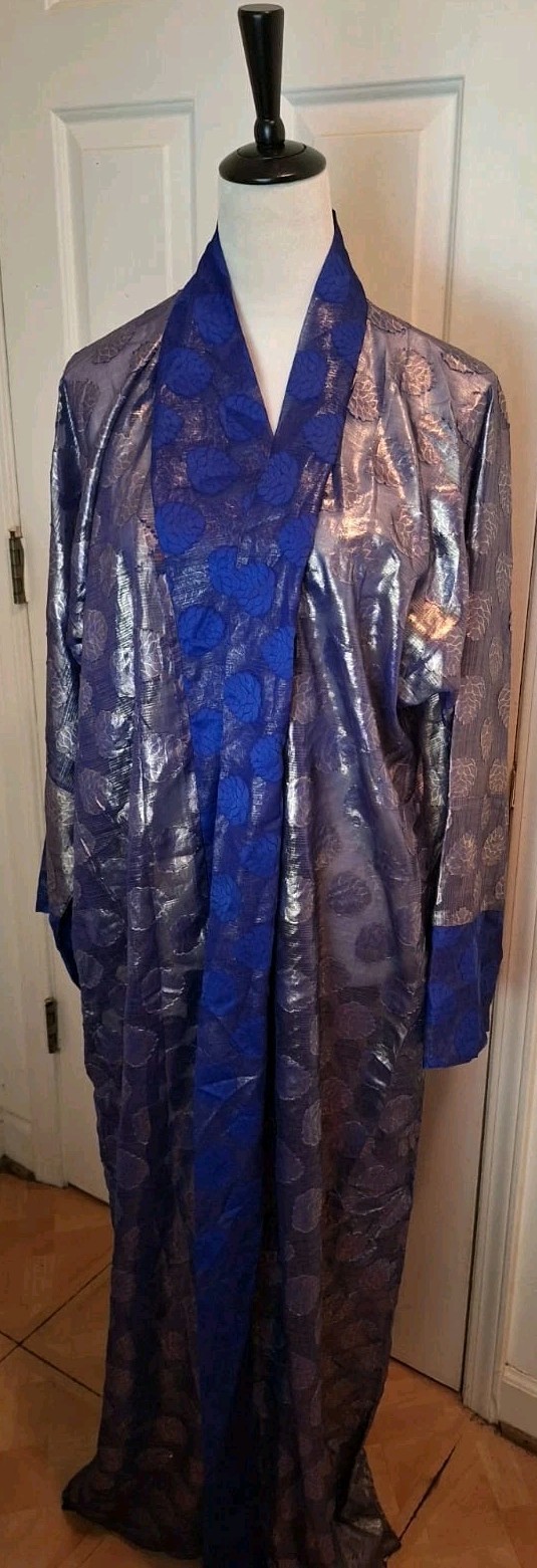 Long Purple/Gold Abaya Kaftan Modest Custom Tailor Made United Arab Emirates XL