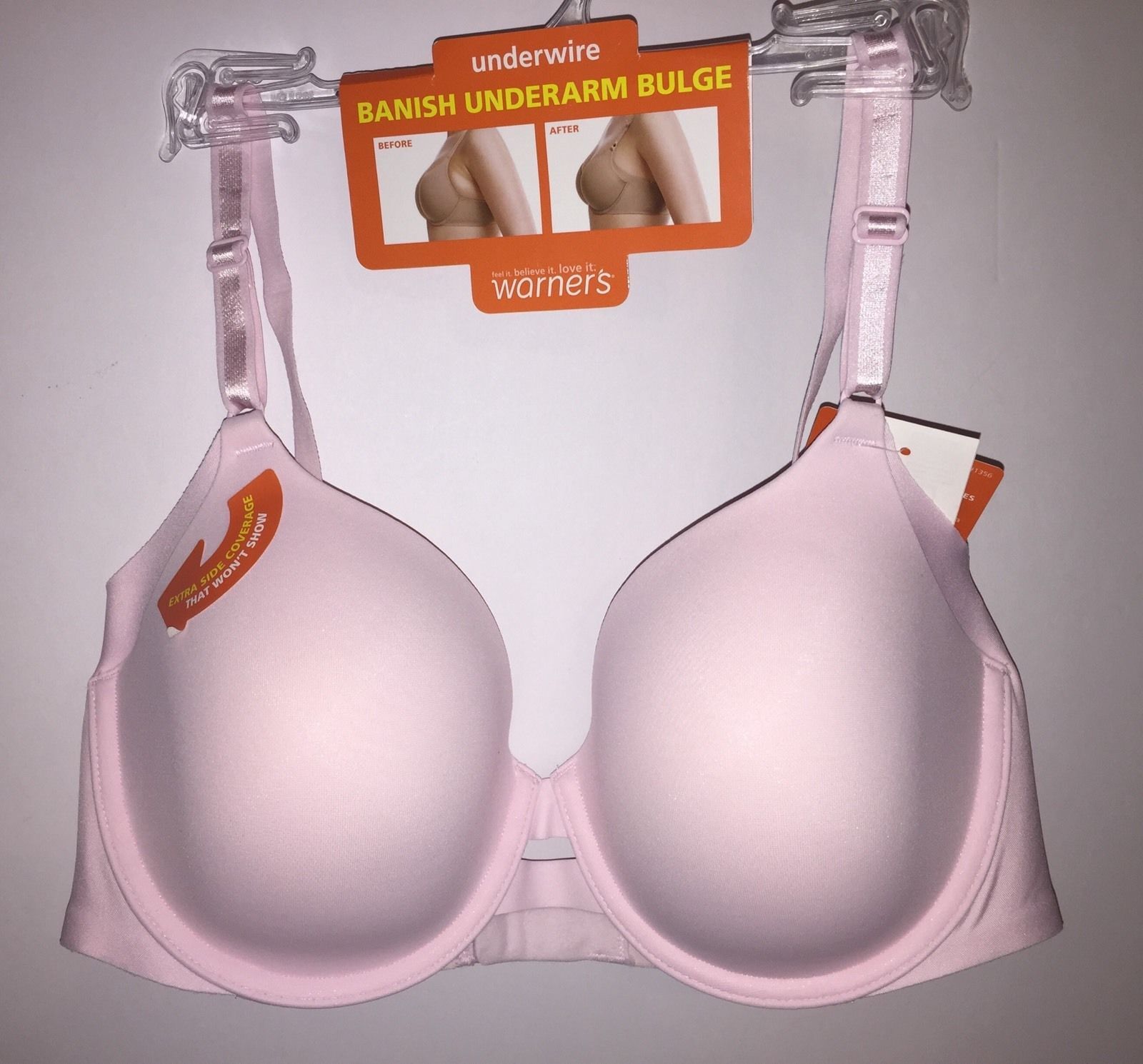 Warner’s Bra Underwire Full Coverage Side Smoothing Support No Side Effects 1356