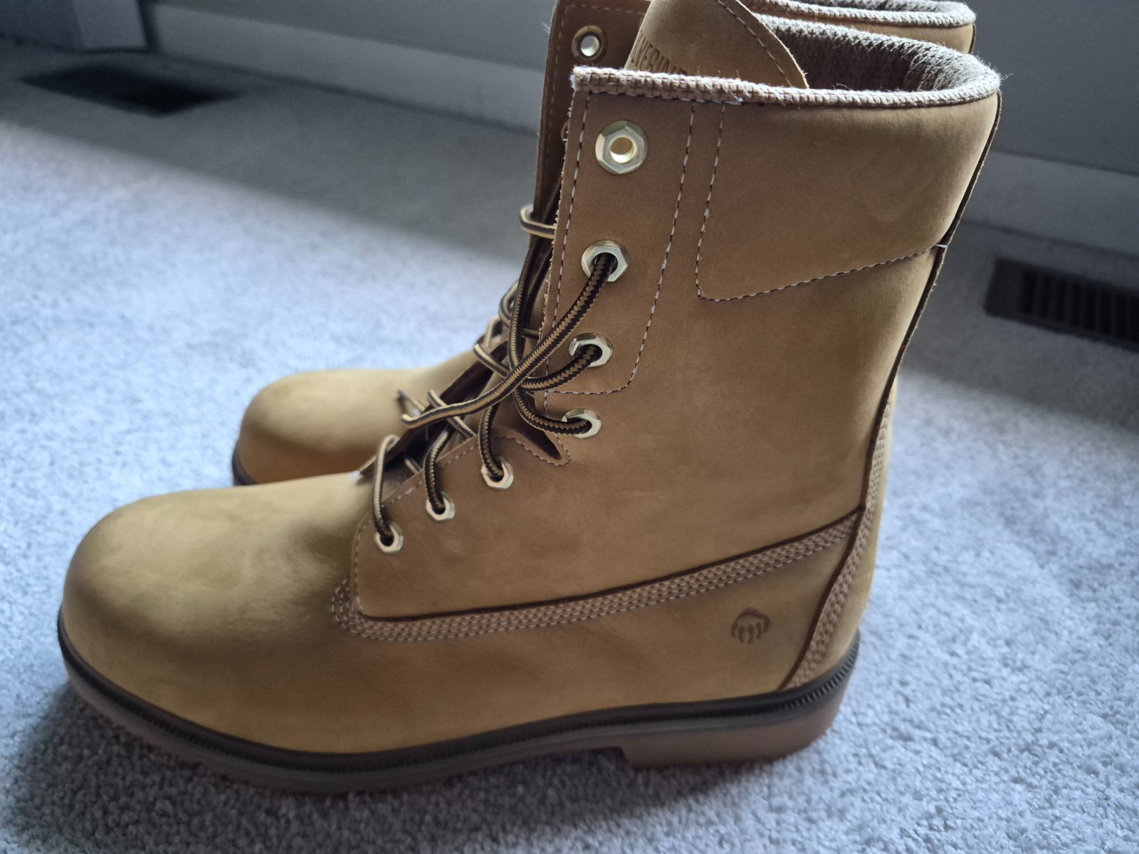 Wolverine Steel Toe Wheat Work Boots New Suede Thinsulate 12 E