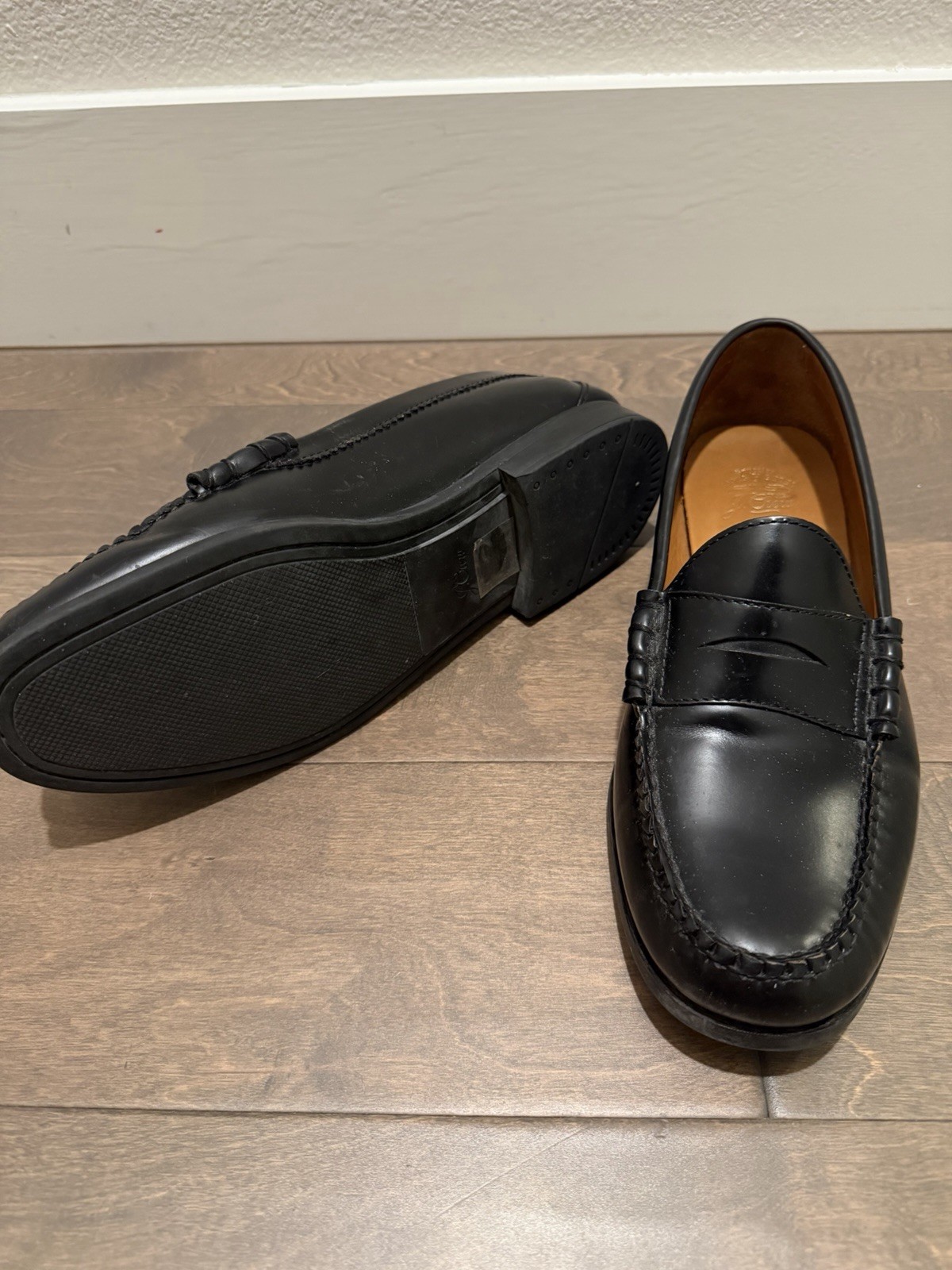 J. Crew Men’s 10.5 Black Penny Loafer Shoes