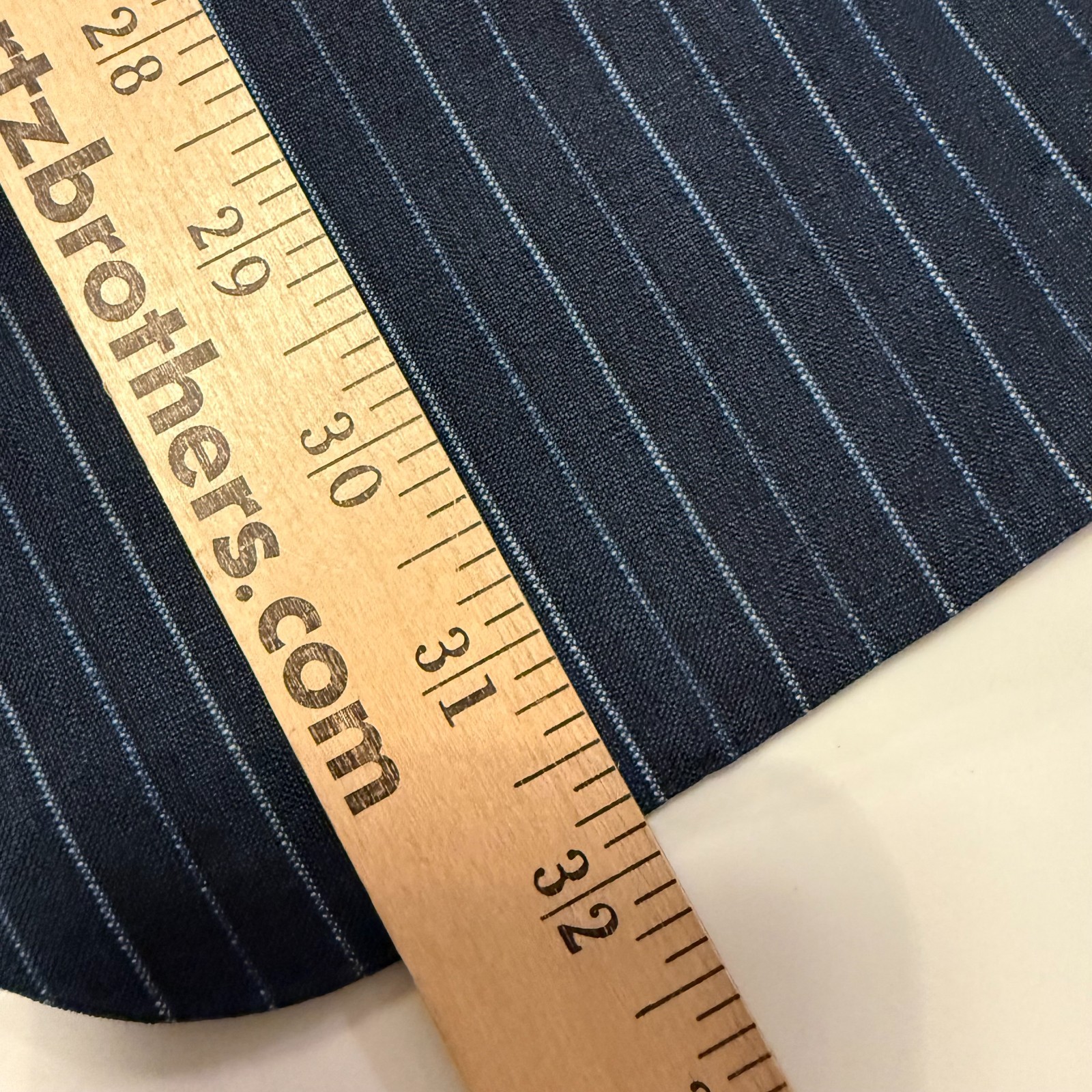 Faconnable Navy Pinstripe Wool Linen Blazer Sz 51 IT/41R Italy Summer