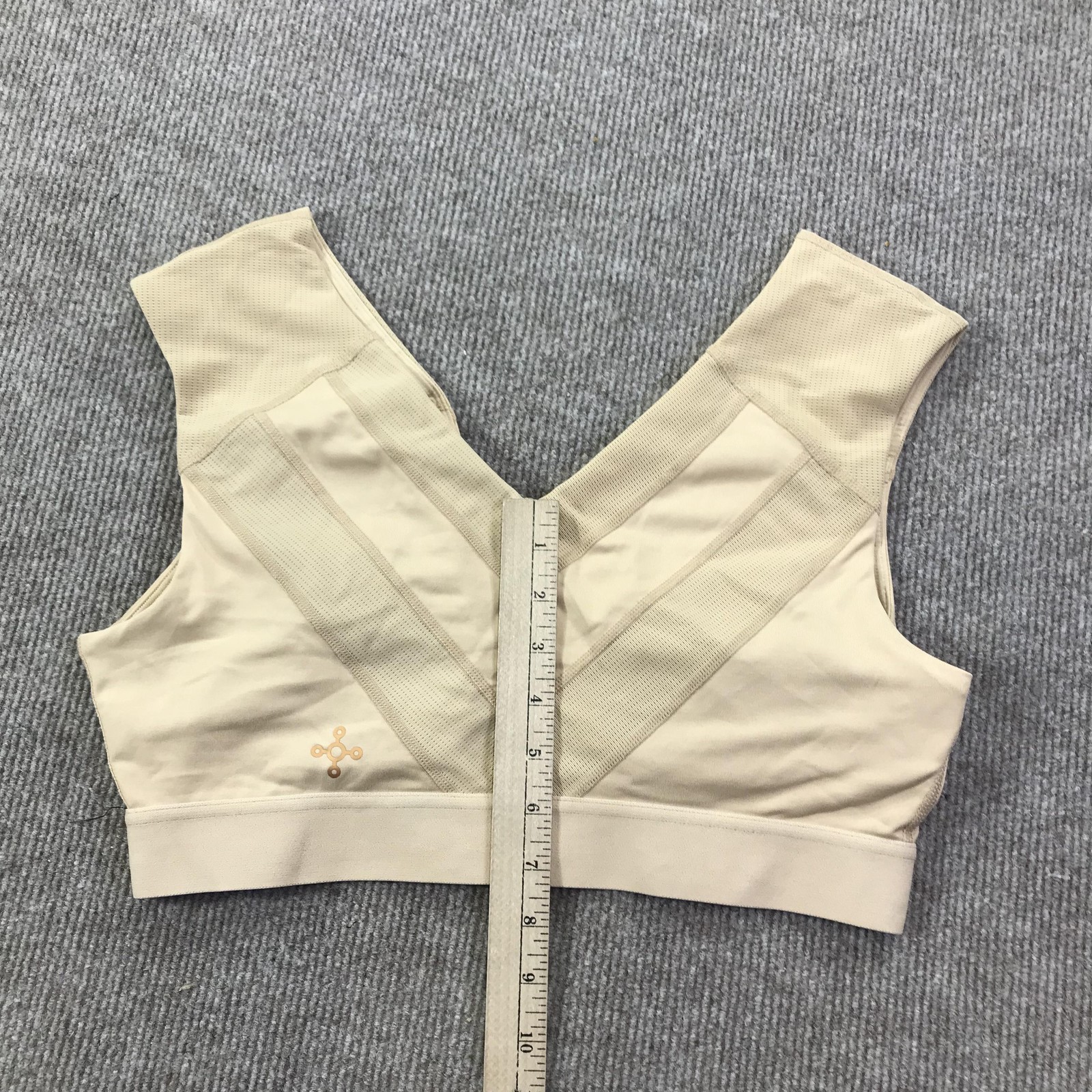 Tommie Copper Sports Bra Womens XL Zip Front Shoulder Support Copper Znergy