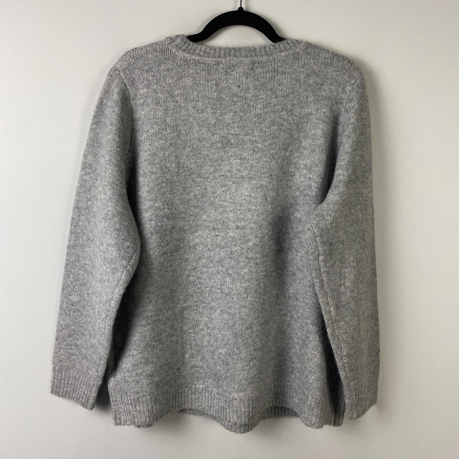 Cupcakes & Cashmere Ghost Sweater Size 1X Pullover Light Gray Halloween