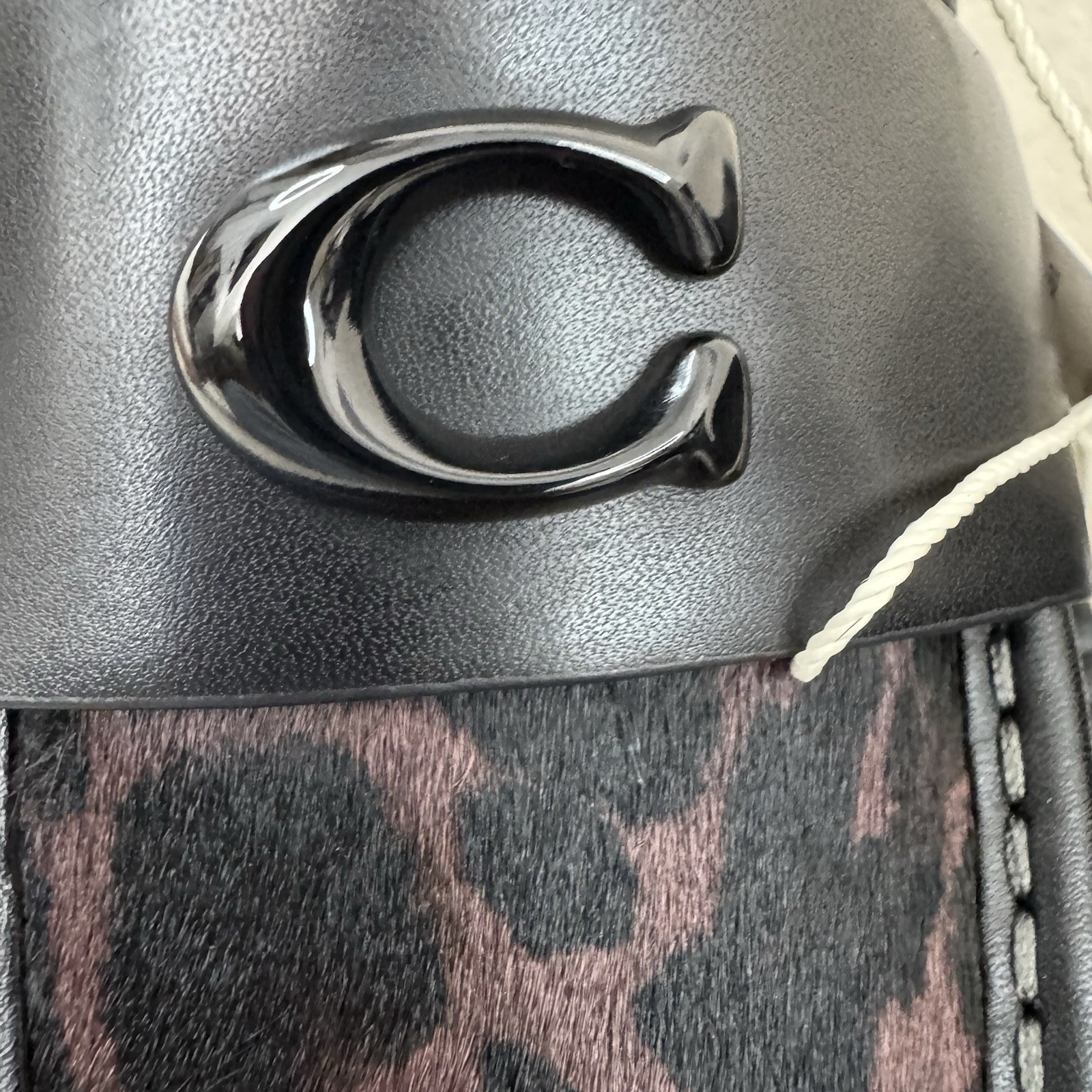 Coach NWOB Leah Platform Leopard Print Haircalf Loafers CCH55 Women 8.5