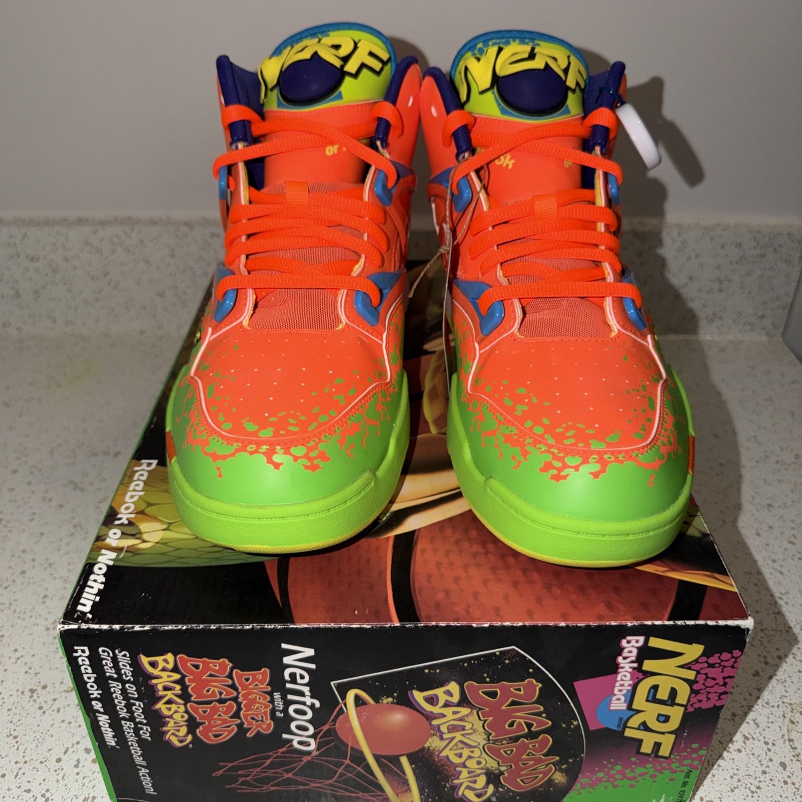 Reebok Pump Omni Zone II NERF Light Jammer Orange Shoes GY8068 Mens Size 10