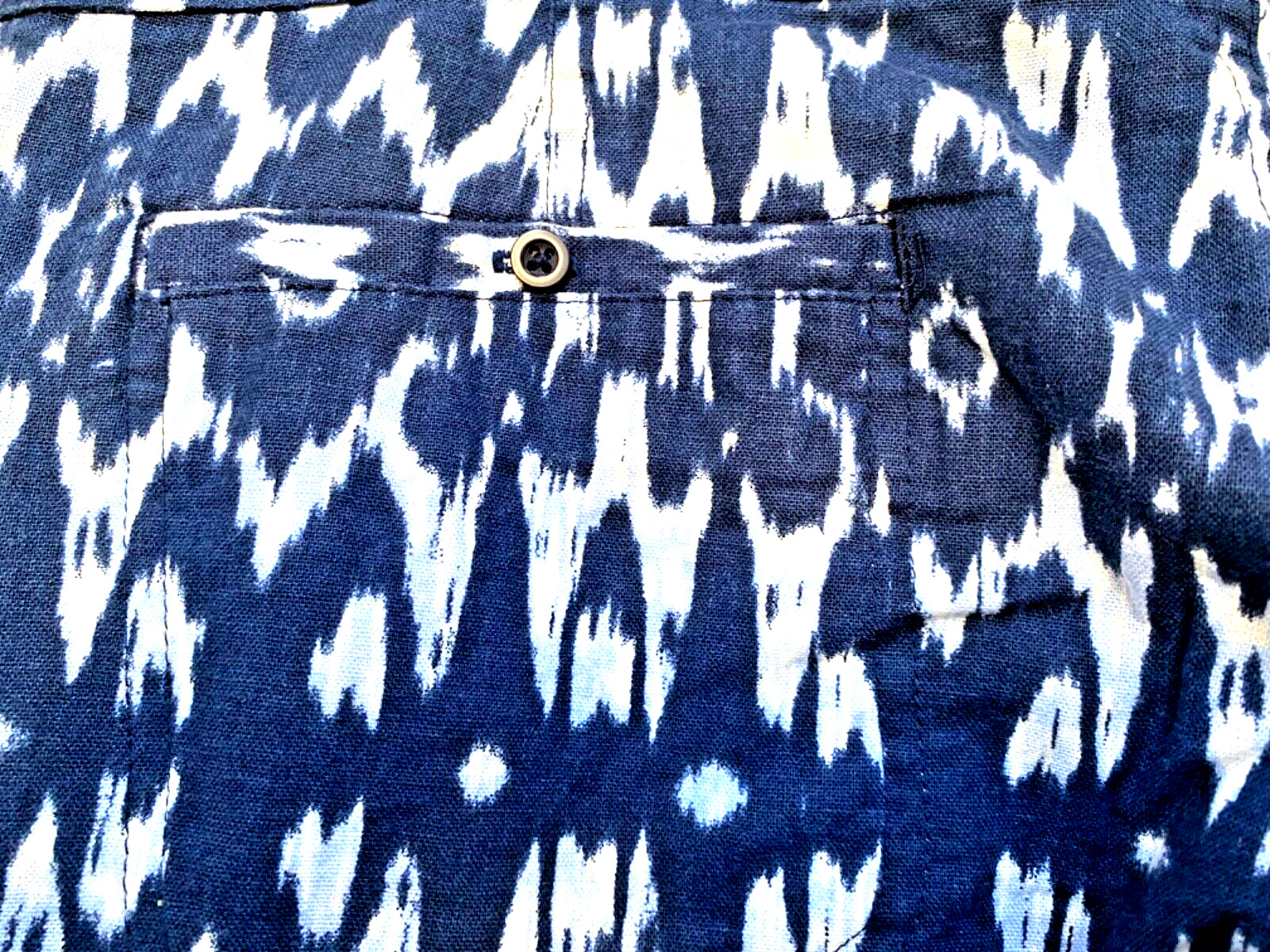 NEW! Freedom Trail by Kyodan Cotton Blend Blue/White Geometric Printed Capri