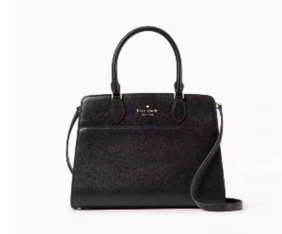 Kate Spade Madison Saffiano Leather KC436 Medium Satchel (Black) – NEW w/Tags