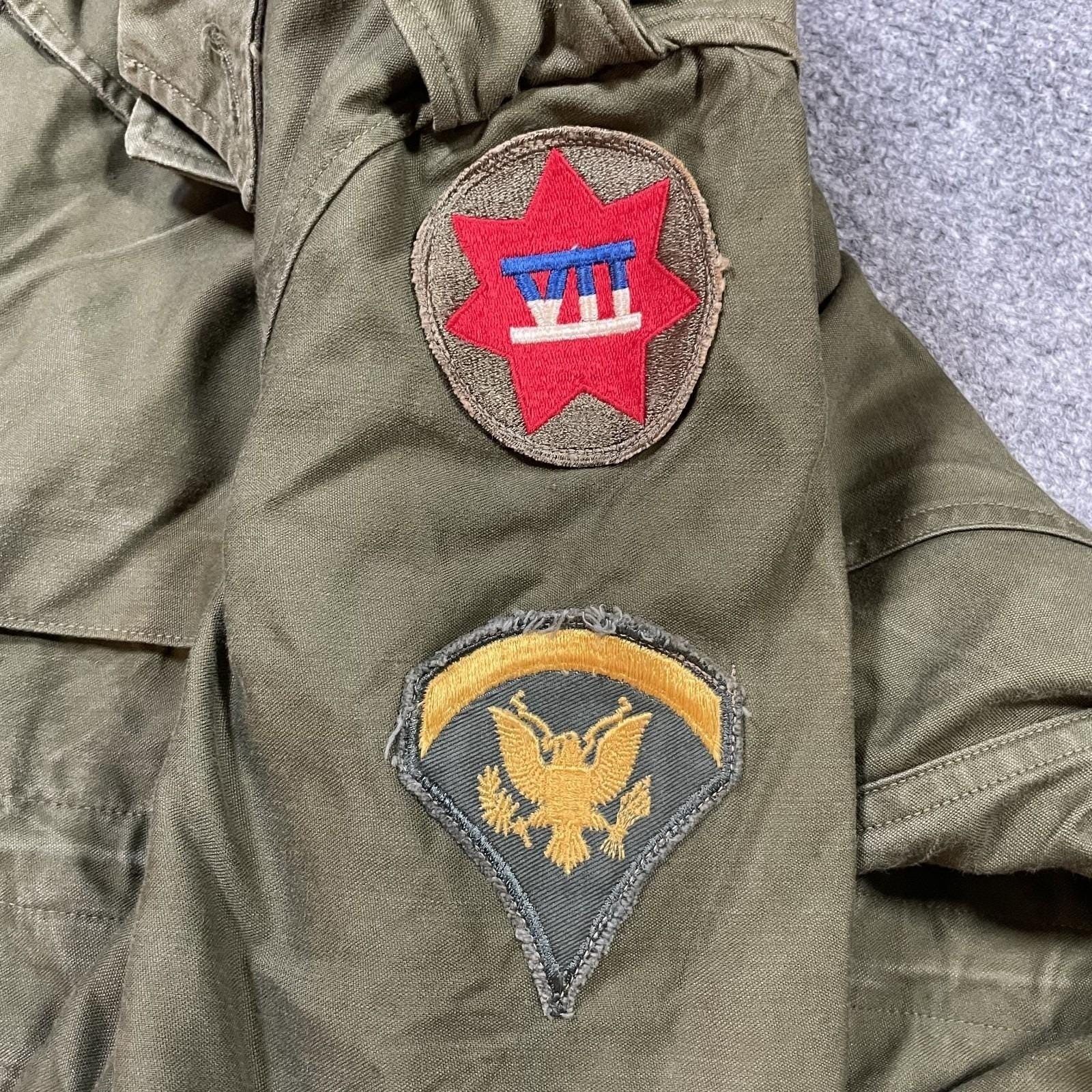Vintage US Army M51 Field Jacket Small Olive Green 1958 M-1951 Korean War Owens