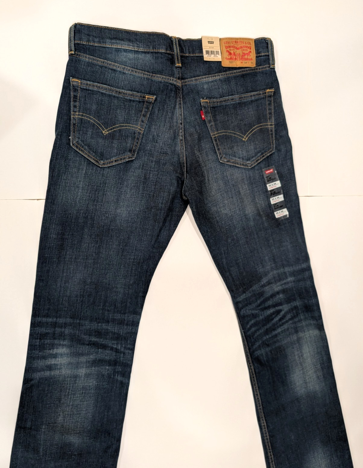 NEW Men’s Levi’s 527 Slim Bootcut Jeans Dark Wash Blue Size 34×34 NWT Ships Free