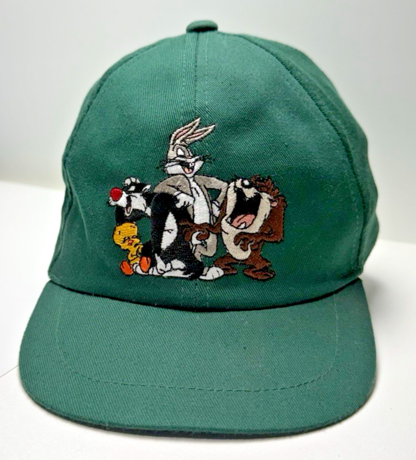 Vintage 1995 Looney Tunes Baby Hat 12-24M Bugs Bunny Taz Tweety Cap