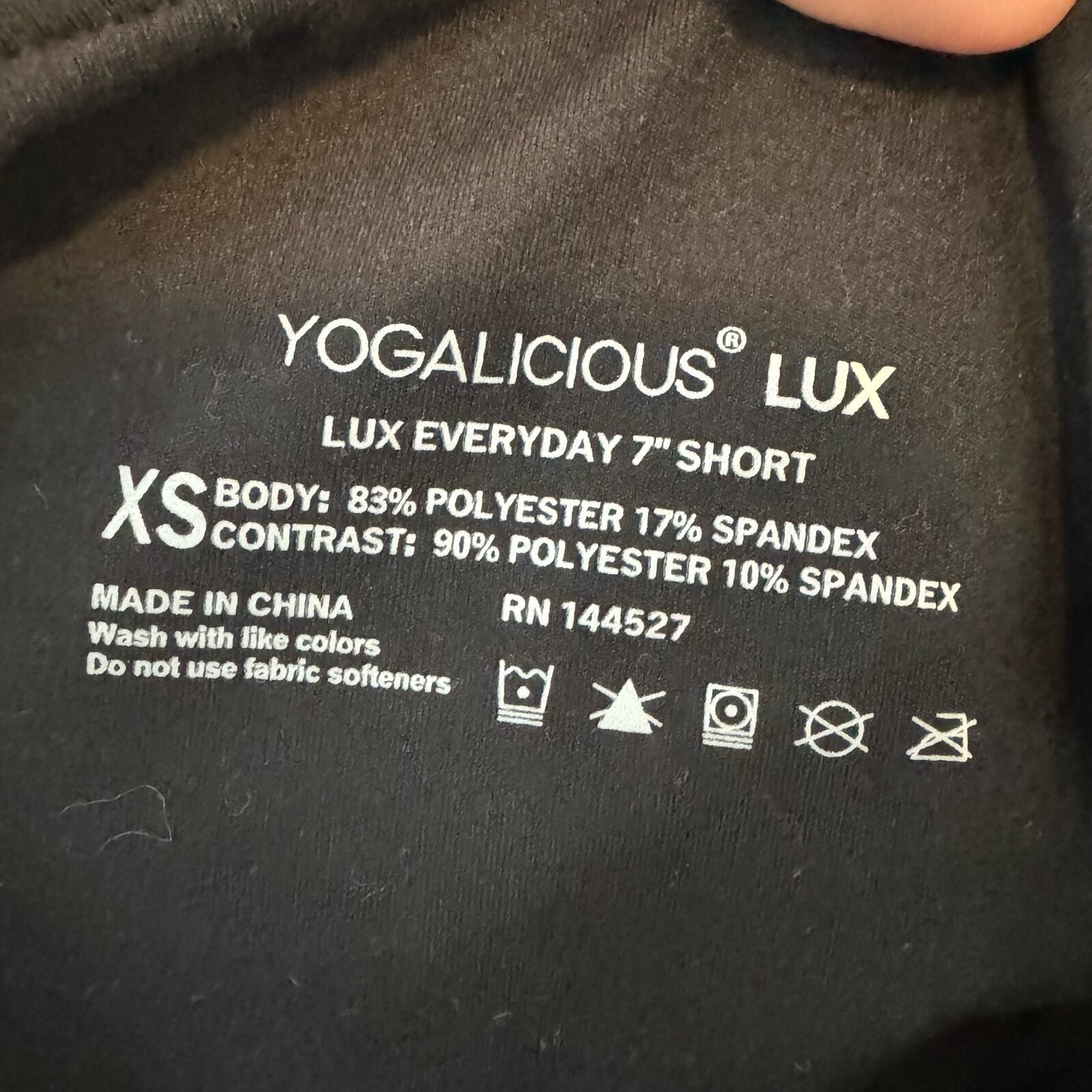 Yogalicious Lux Black Everyday 7″ Short NWOT Womens Size XS