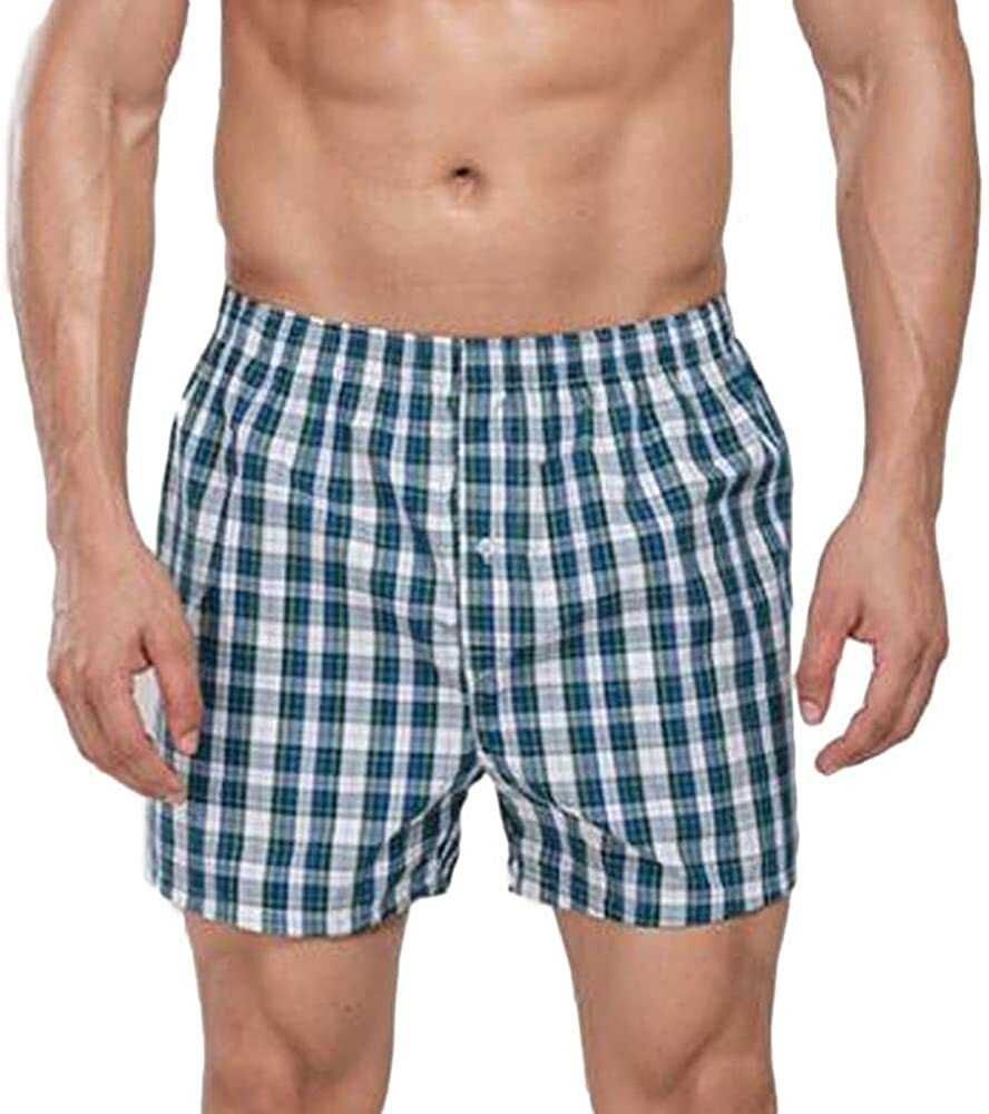 Men’s Woven Boxer Shorts 3 pair underwear sm-md-lg-xl-2x-3x-4x-5x Cotton