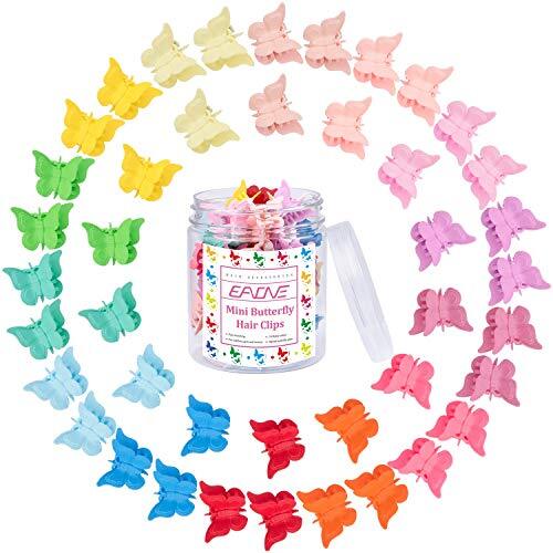 50Pcs Butterfly Hair Clips Multi-color 50 Count (Pack of 1) 1-Matte Colors
