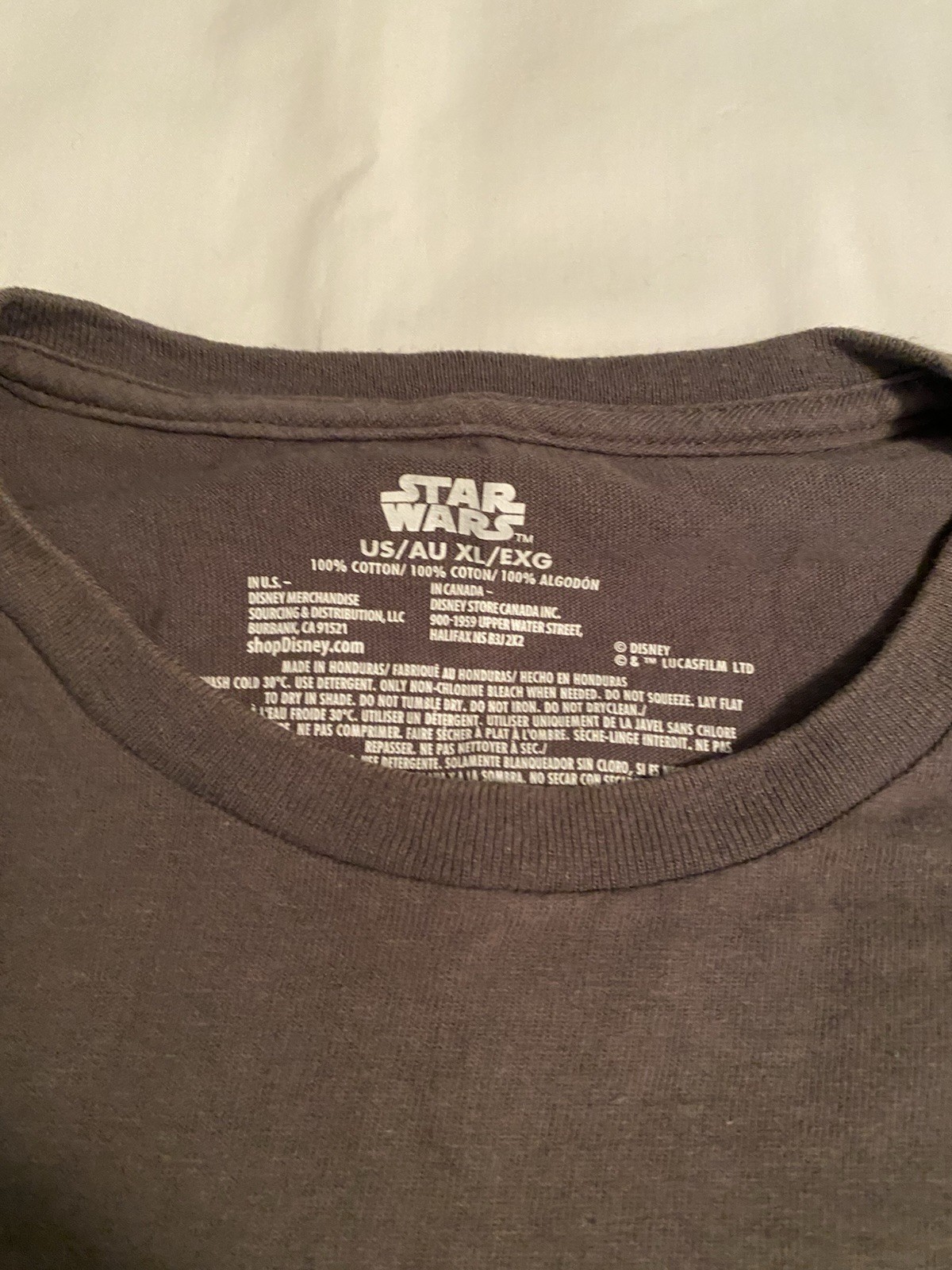 Star Wars Disney Darth Vader Saber the Moment T-shirt X- Large, gray