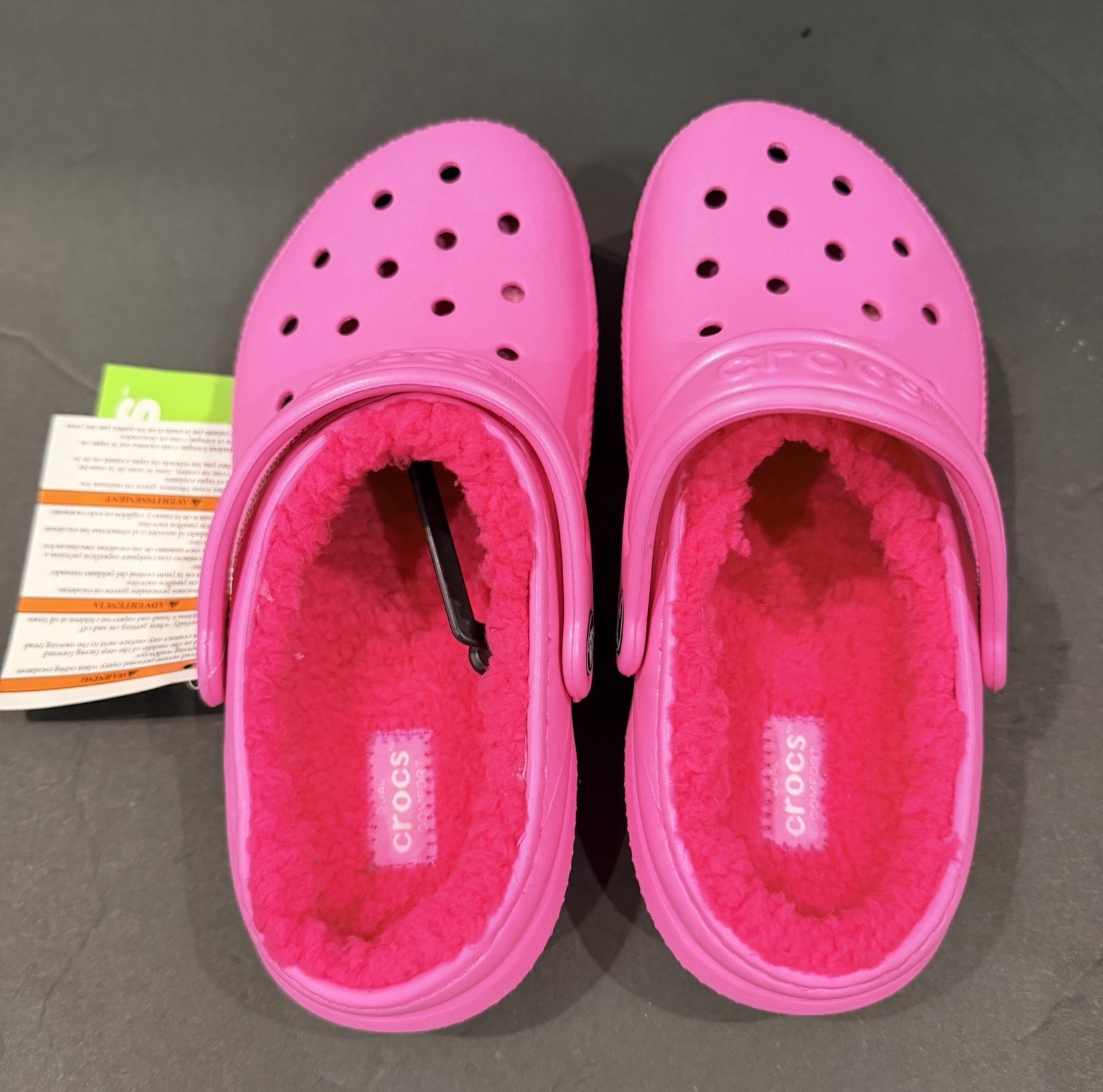 Crocs Kids’ Classic Lined Clog | Kids’ Slippers, Pink, J 2