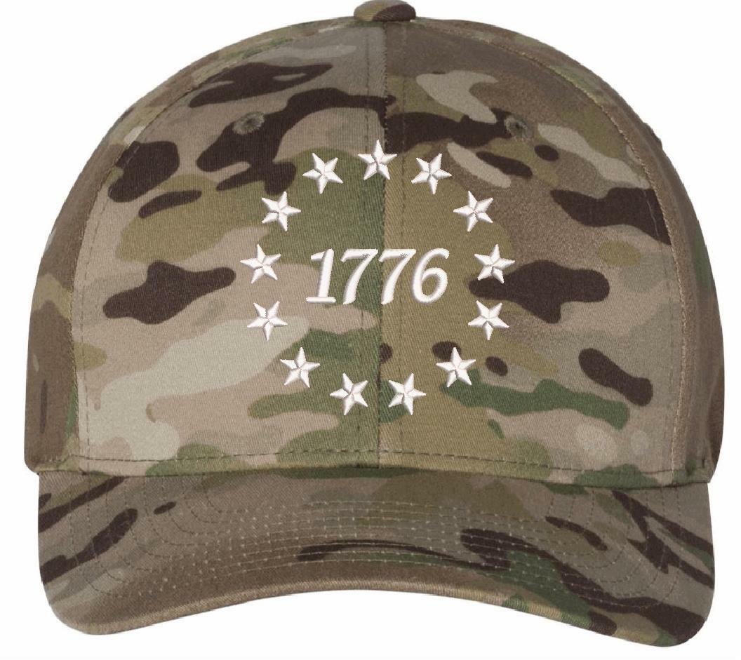 1776 Stars Embroidered FLEX FIT Hat – Declaration of Independence Hat – Various