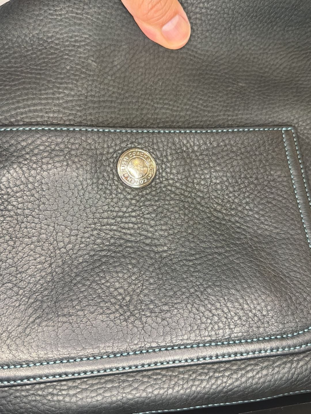 Coach Chelsea Pebbled Leather Shoulder Bag 8A39 (Rare TurquoiseSpecial Edition)