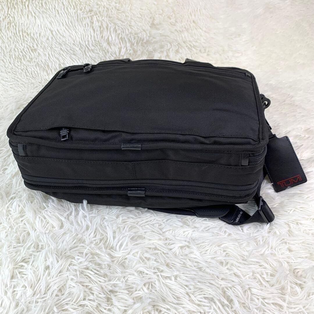 TUMI Alpha 2 26120D2 Black Nylon 2 Way Business Briefcase Bag Auth