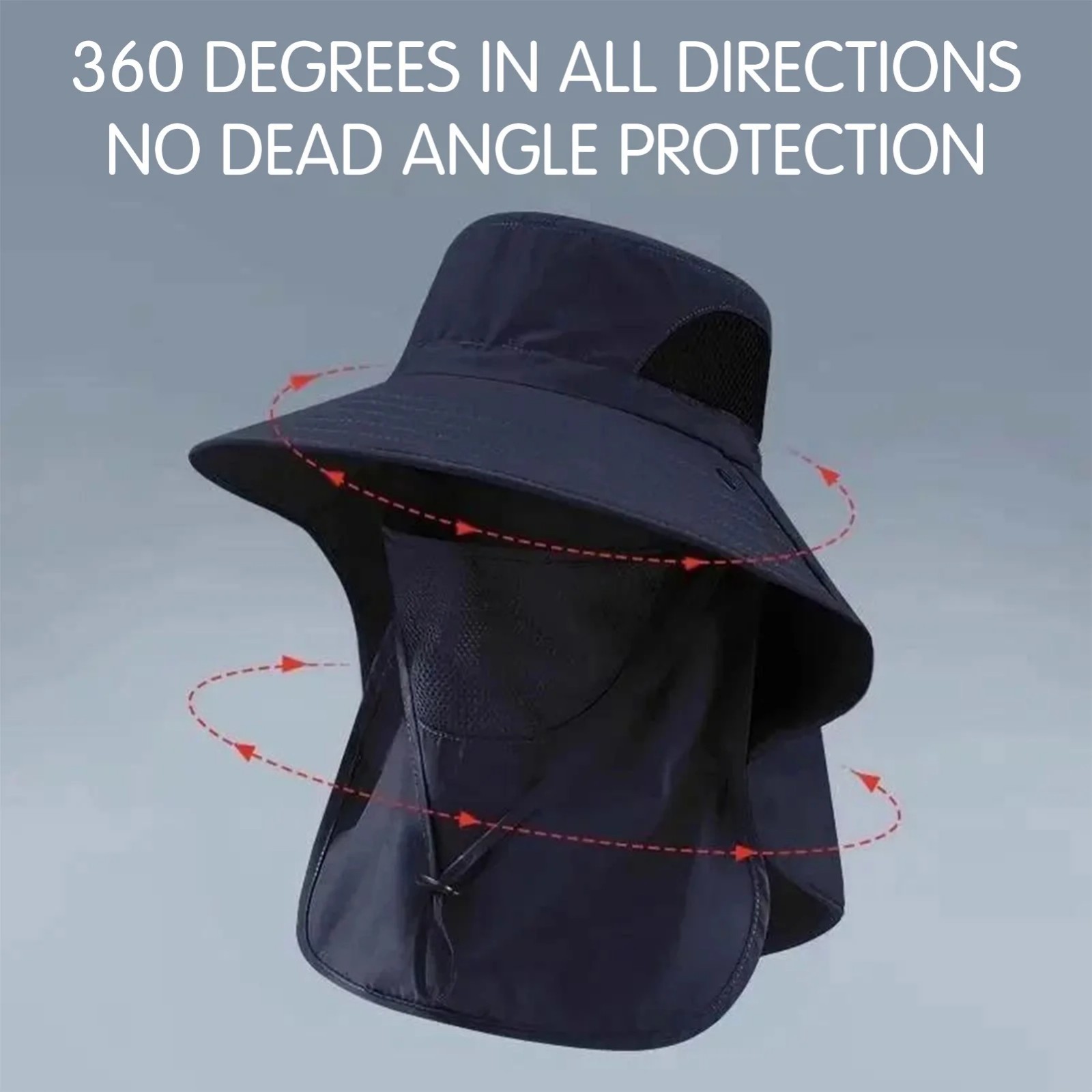 Wide Brim Sun Hat UV Protection Bucket Cap For Hiking Camping Fishing Safari Men