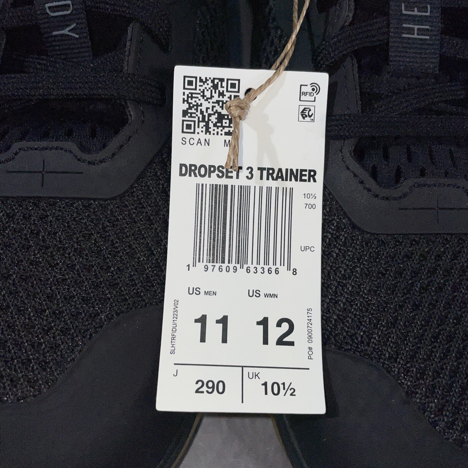 adidas Dropset 3 Trainer Cross Training Shoes Black Grey Gum IH8292 Mens Sz 11