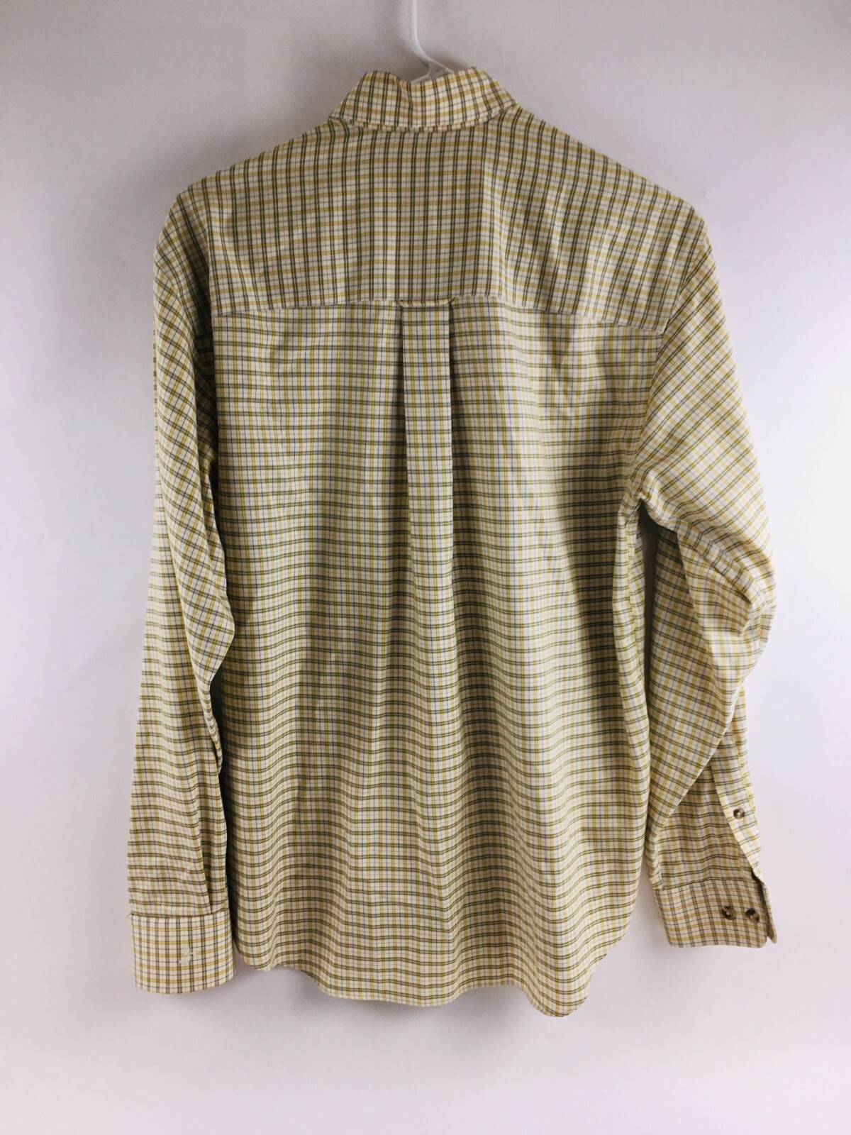Three Forks Shirt Men’s Size Small Button Down Long Sleeve Plaid Nanotex Fabric