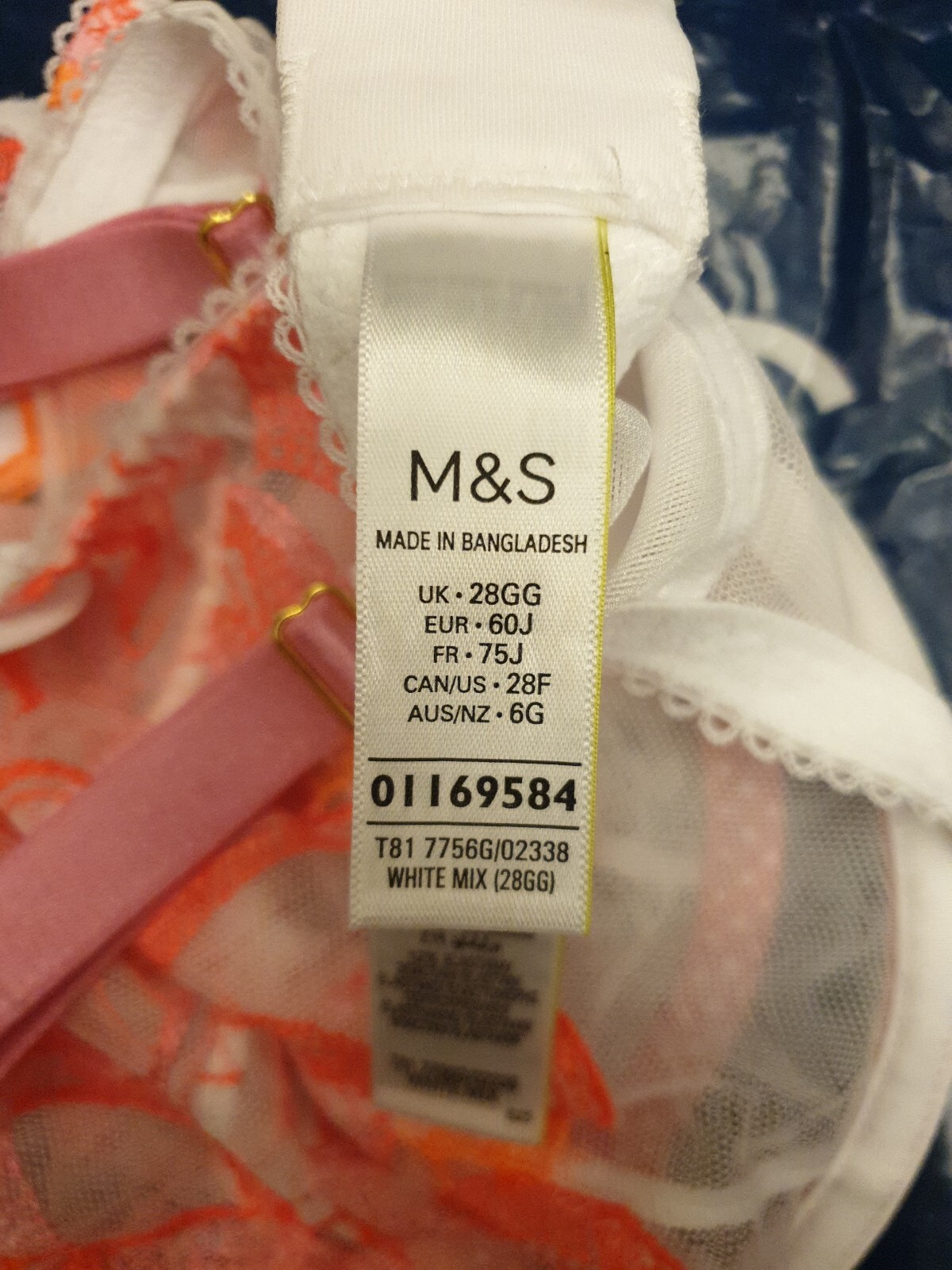Underwire Full Cup Bra 28GG M&S(RRP £22.50)