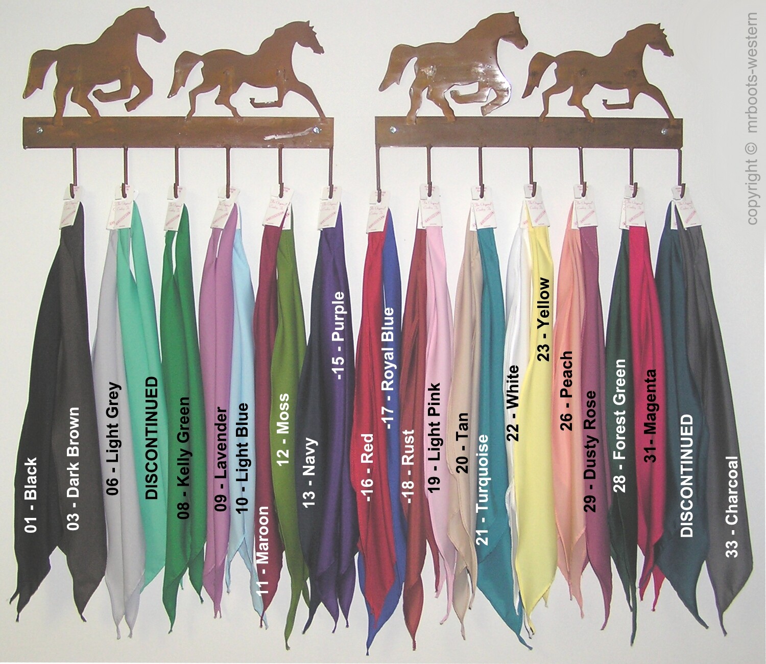 FA-1516 Western Scarf Tie – 43″ – Available in 27 Color Options