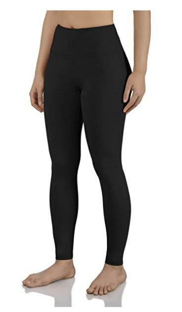 Power Flex Yoga Pant Tummy Control Non See-Through Leggings with Pocket Black XL