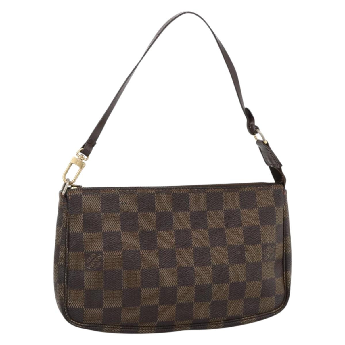 LOUIS VUITTON Damier Ebene Pochette Accessoires Pouch N41206 LV Auth BAZ759